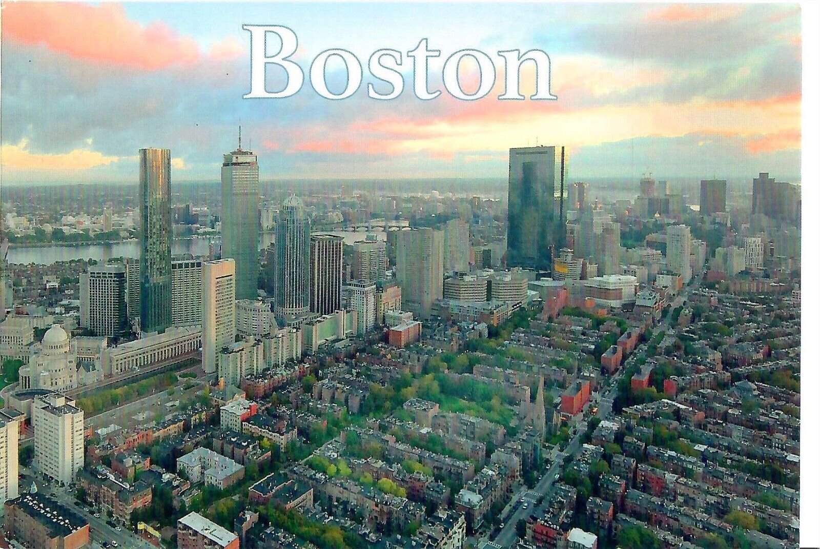 NEW Postcard Boston Skyline 4x6 Massachusetts Postcrossing Unposted 