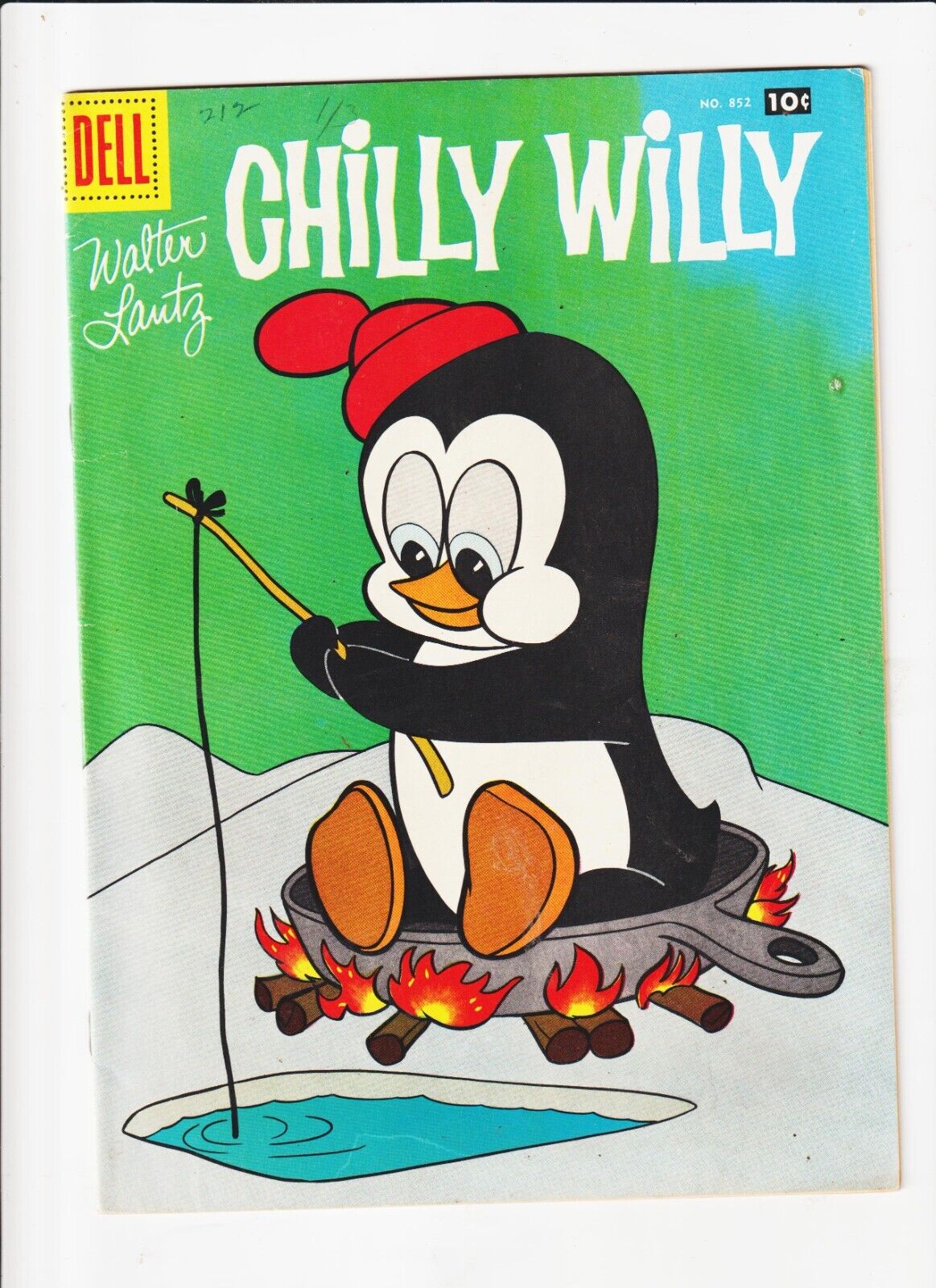 CHILLY WILLY (1959) FOUR 4 COLOR #852 CARTOON Comic Book DELL WEATHER WARFARE