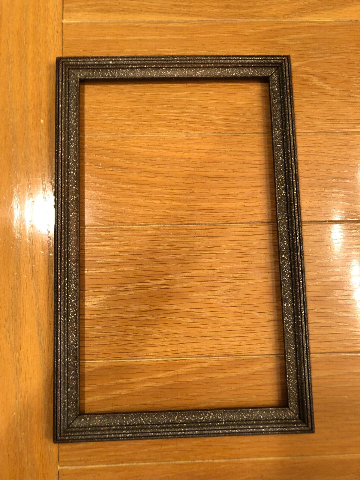 Antique Victorian Granite Look Picture Frame, Holds 8 1/2