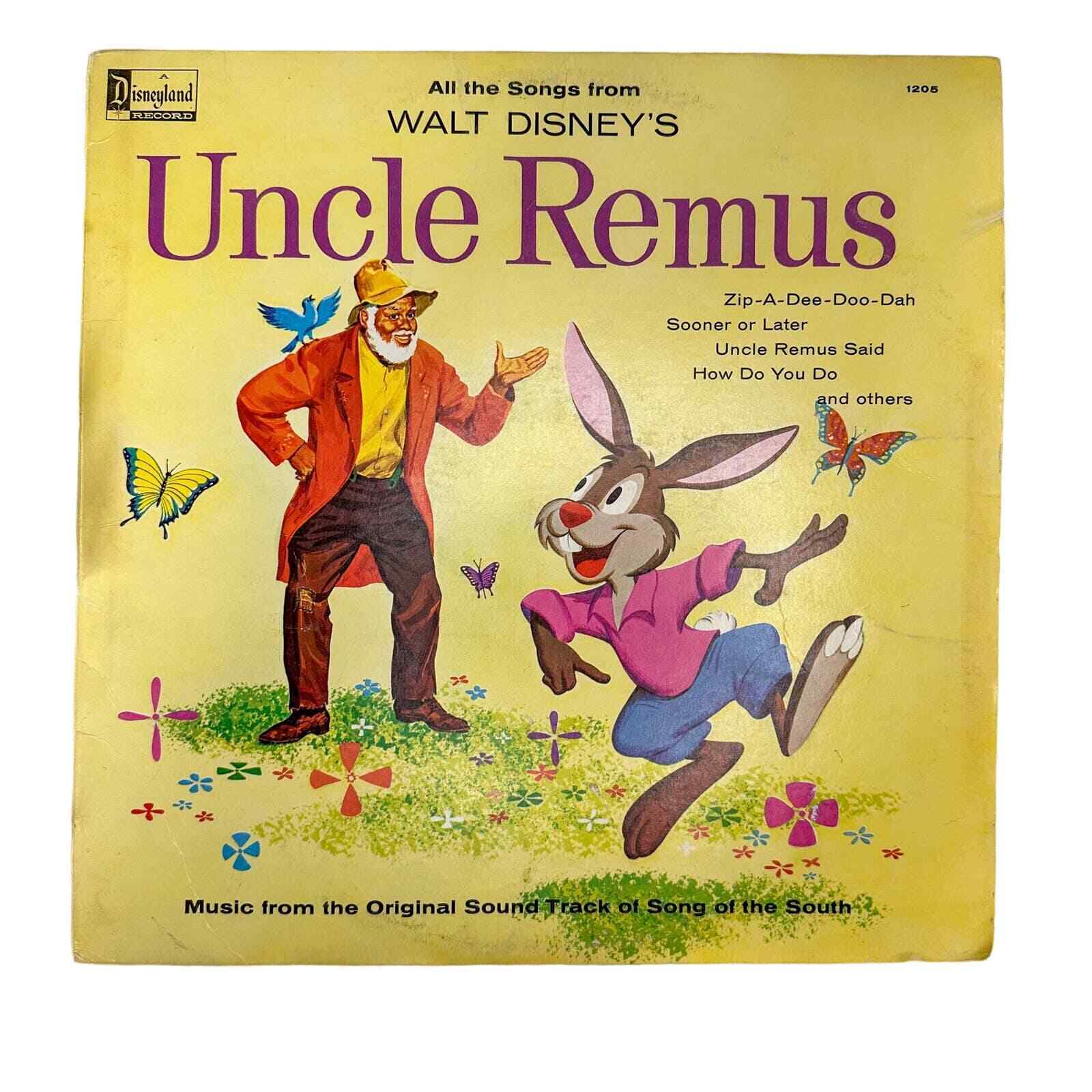 Vintage 1963 Walt Disney Uncle Remus Rare Song of the South Record