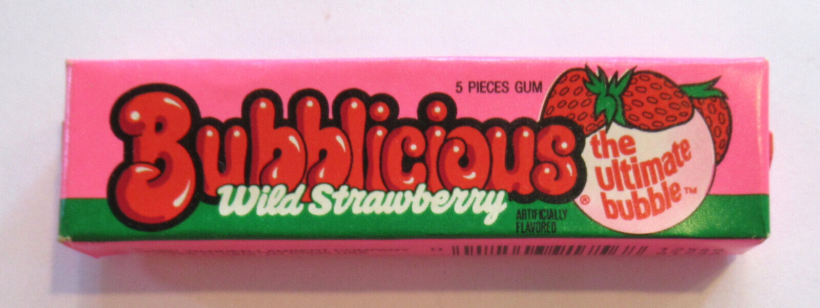 Vintage 1991 Bubblicious Wild Strawberry Gum NOS