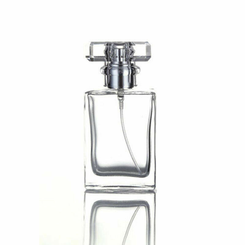 2Pcs 30ML Glass Bottle Spray Perfume Cologne Refillable Organizer Transparent