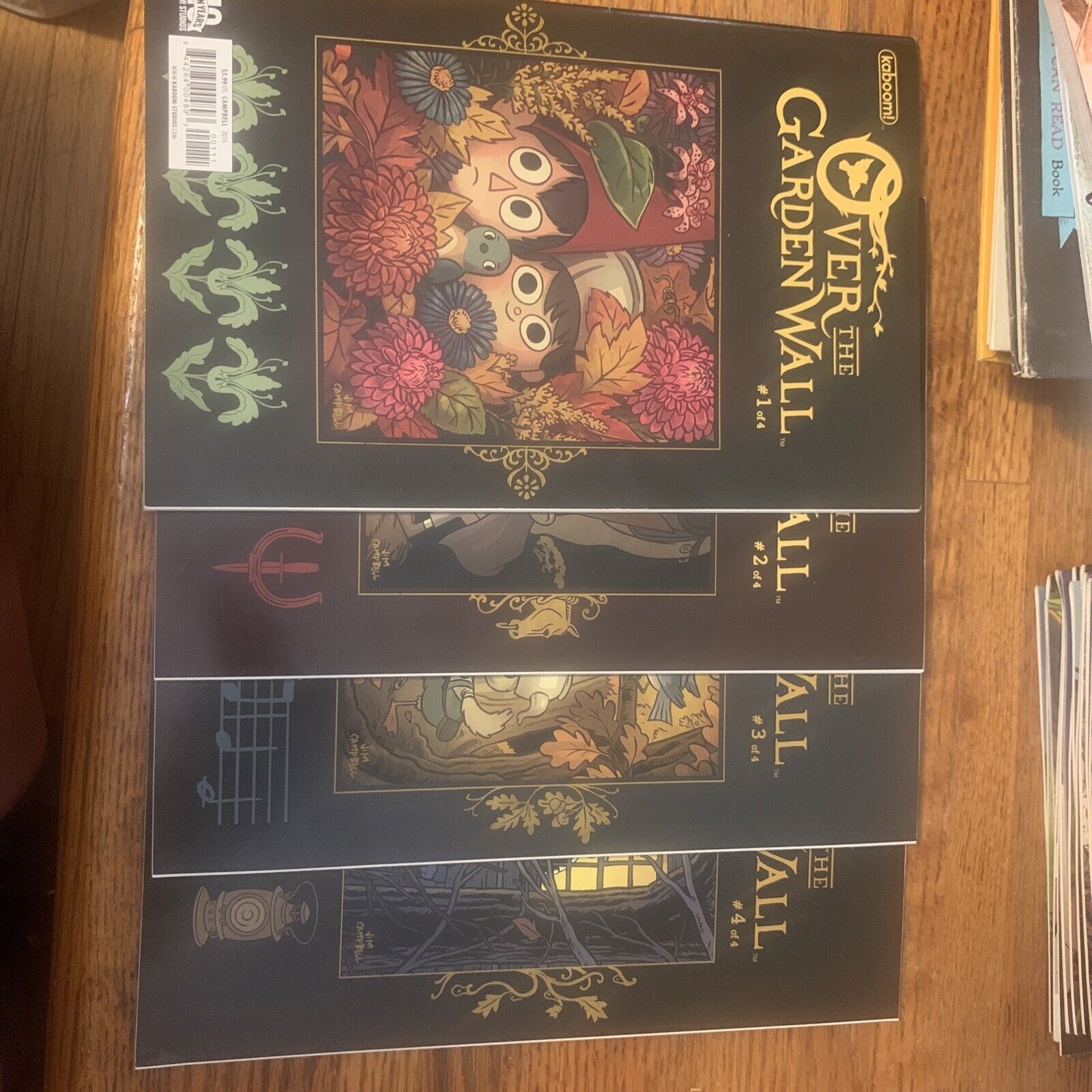 Over the Garden Wall Mini Series Complete Set 1-4 Kaboom 2015 Jim Campbell HTF