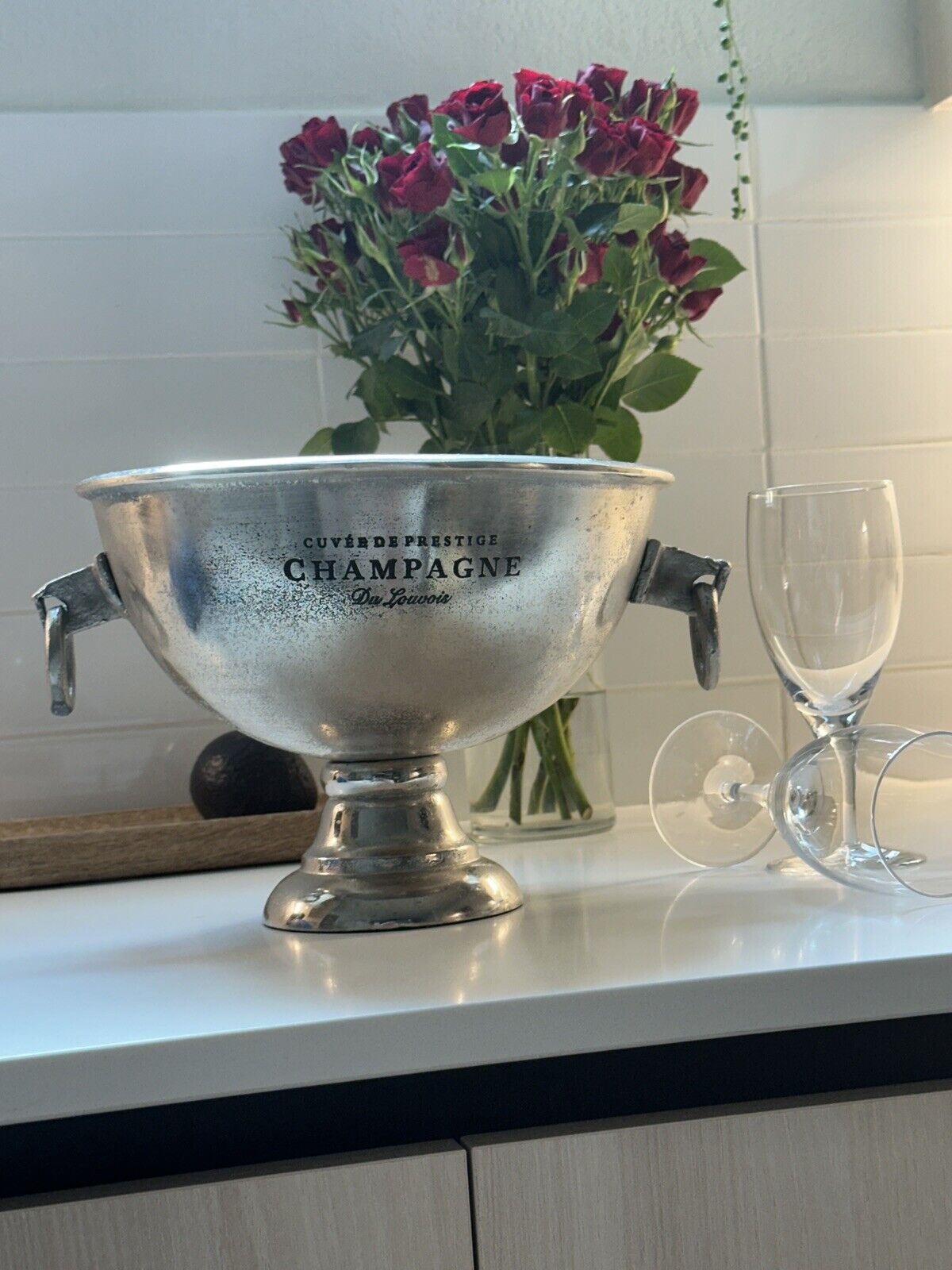 Vintage Cuvee De Prestige Champagne  Pedestal Ice Bucket Wine Cooler Store Displ