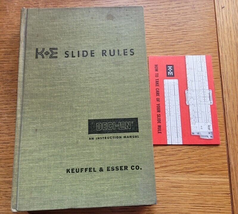 K+E Slide Rules: An Instruction Manual for Deci-Lon  1962  Vintage  SLIDE RULES