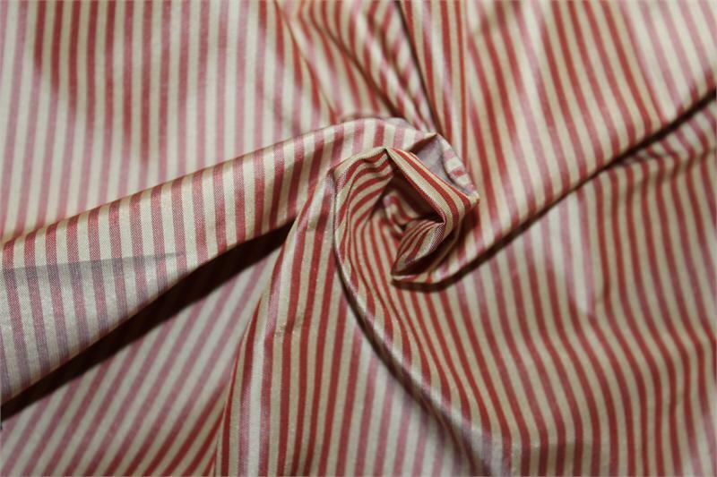 Striped Silk Taffeta Fabric ~ Carnival Collection ~ Peaches & Cream