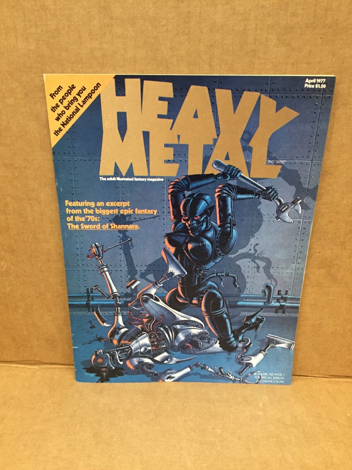 1977 HEAVY METAL MAGAZINE FIRST ISSUE VOL. 1 WITH SUBSCRIPTION CARD SUPER NICE