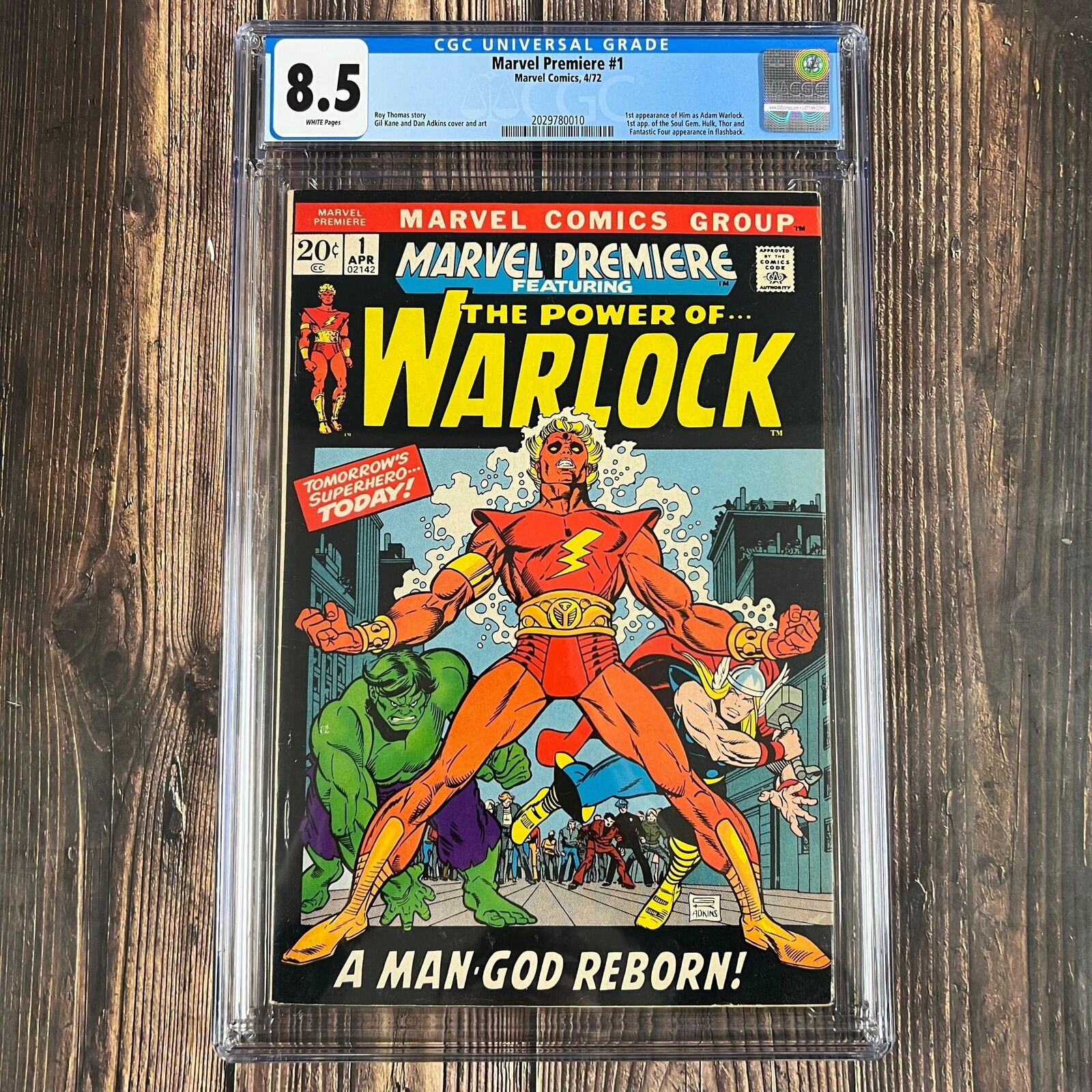Marvel Premiere #1 CGC 8.5 Rebirth of HIM, renamed Warlock by the High Evolution