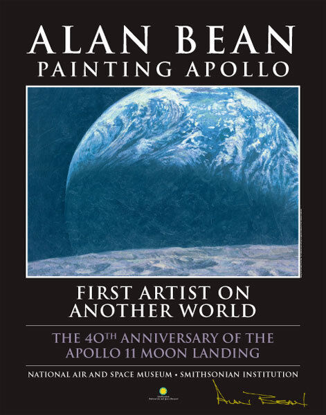 Alan Bean FIRST ARTIST ON ANOTHER WORLD, HAND signed Poster