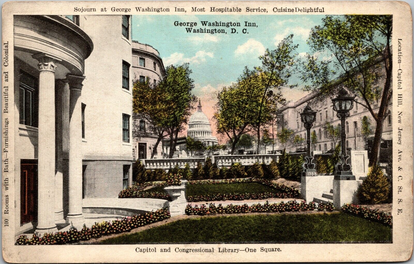 Postcard George Washington Inn Washington DC 