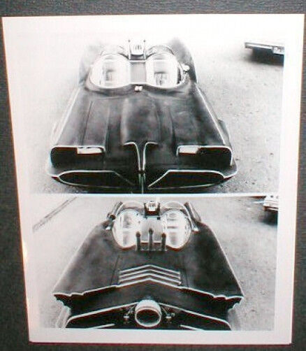 1960\'s Batmobile Front & Back View Black & White 8 1/2\