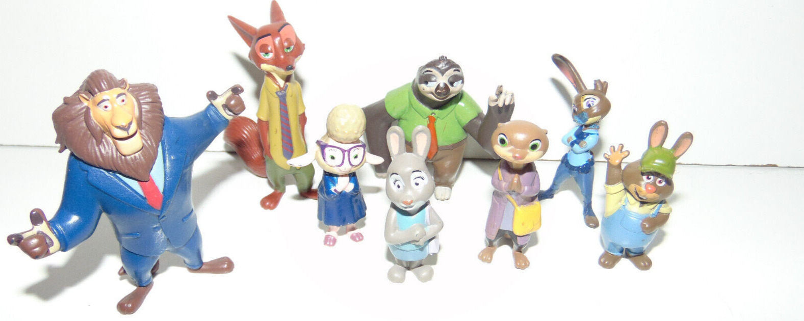 8PCS/SET Disney Zootopia Nick Judy Flash Mini Action Figures PVC Toys Dolls
