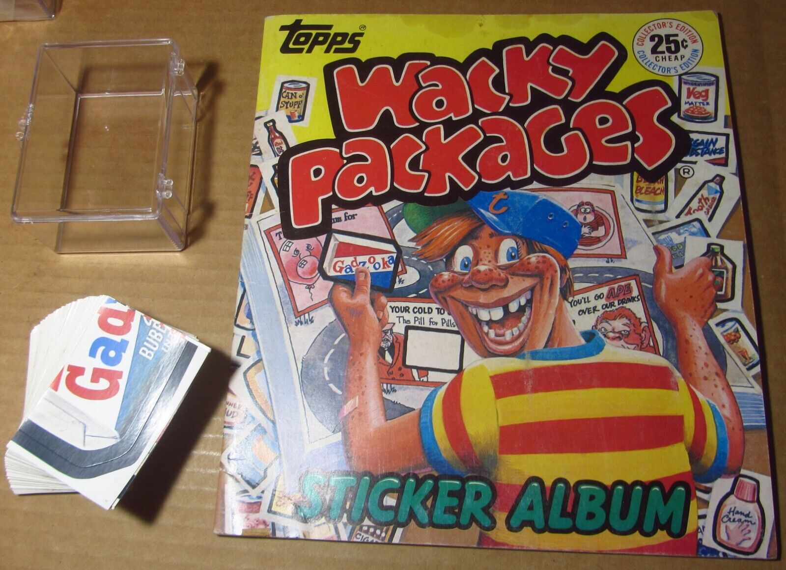 Wacky Packages 1982 Topps Sticker Album with sticker set (120)..Album is only VG