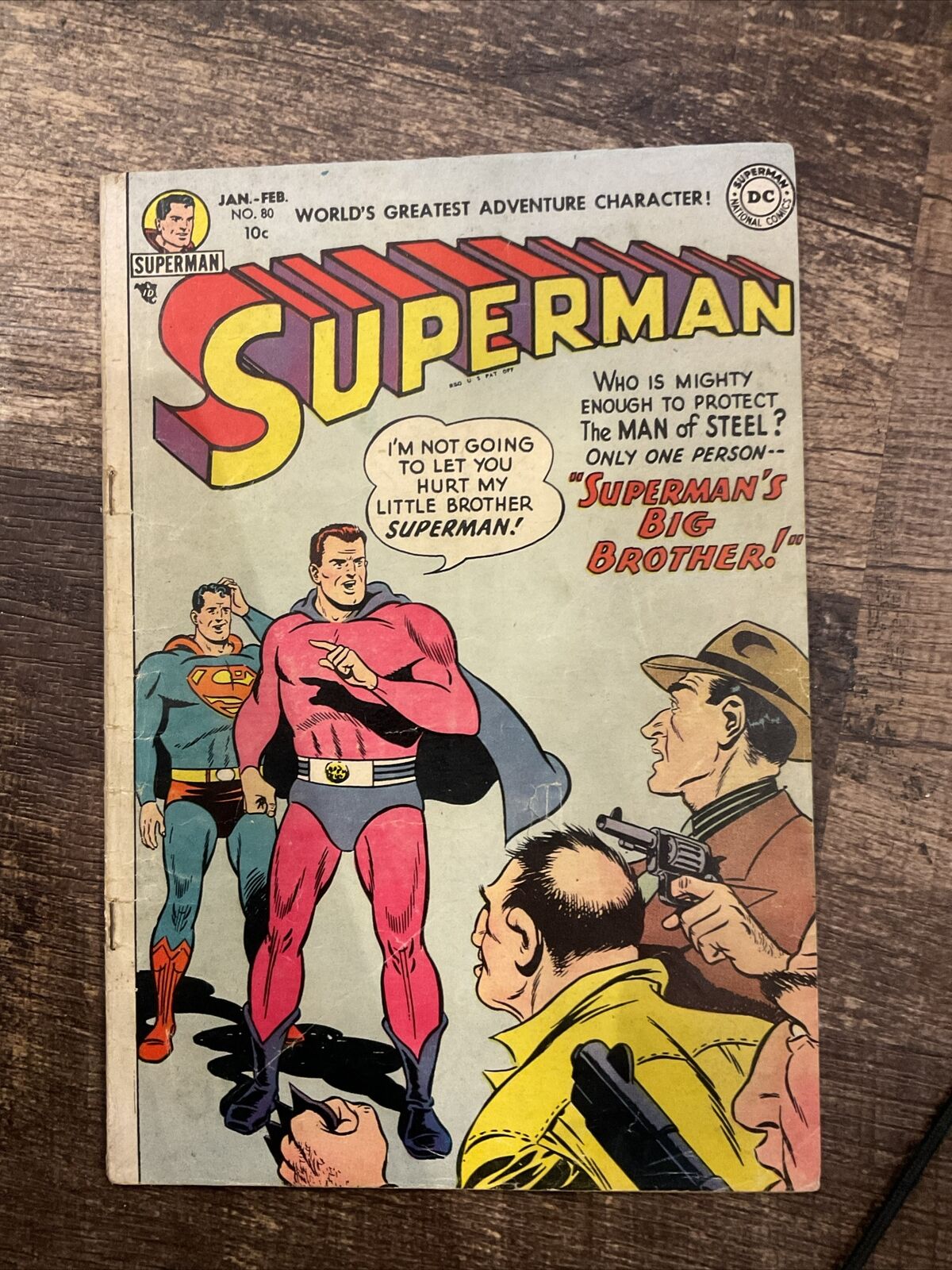 SUPERMAN #80 (DC: 1953) Plastino Superman\'s Big Brother Origin Retold VG- (3.5)