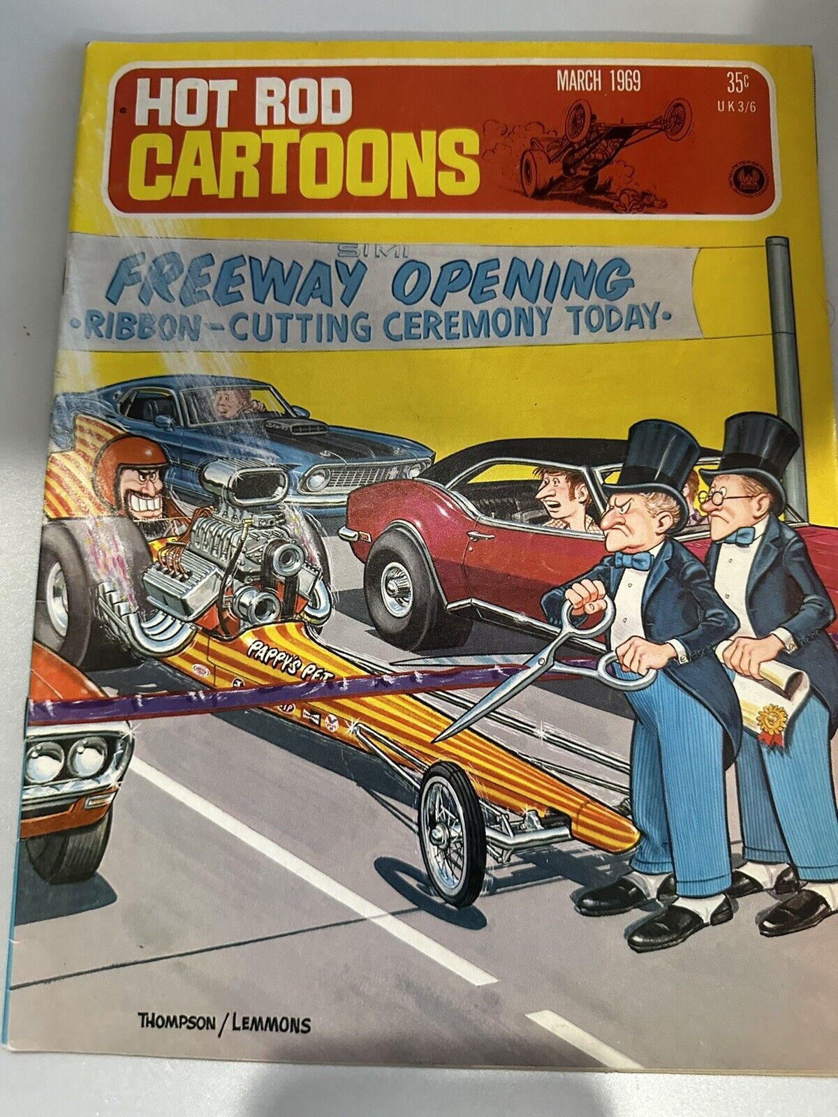 Vtg March 1969 Hot Rod Cartoons Magazine #27  FREEWAY OPENING original owner