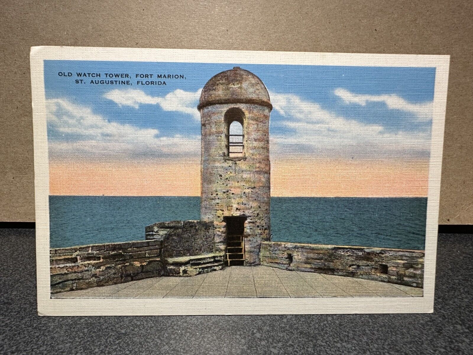 Old Watch Tower Fort Marion, St. Augustine FLA, 1915 USA Unposted Postcard