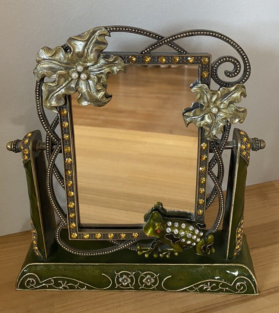 Enameled And Jeweled Frog Vanity Mirror, Believed To Be Ashleigh Manor