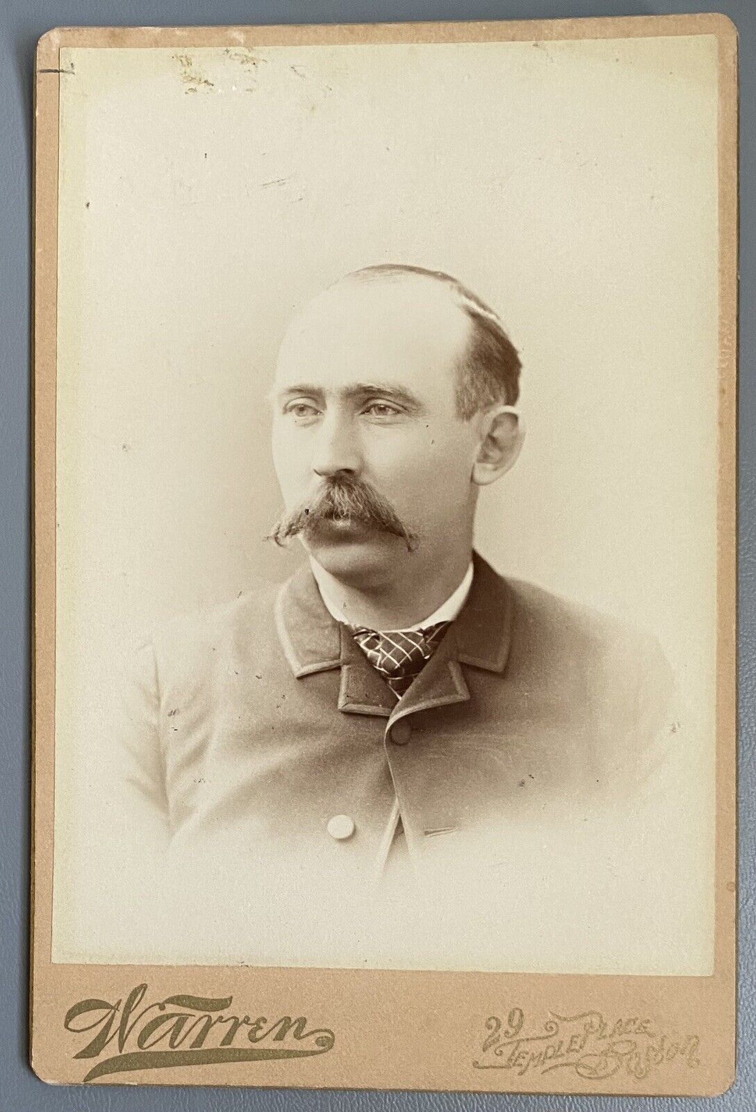 1880s-90s Deacon White Boston MLB Baseball HOF Warren Listed Cabinet Card Maker