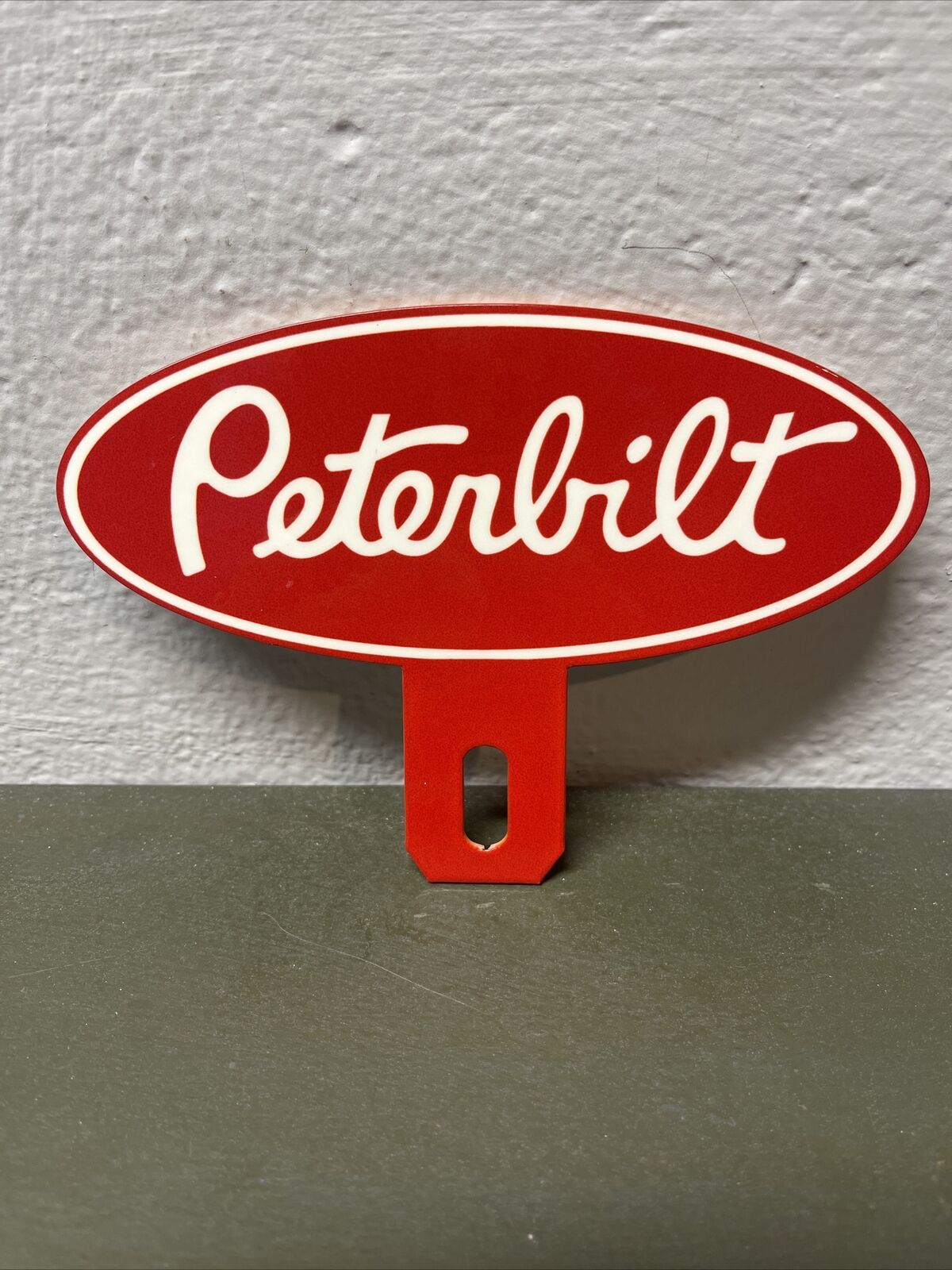 Peterbilt Truck Metal Plate Topper Dealership Gas Oil Sign Semi Petroleum