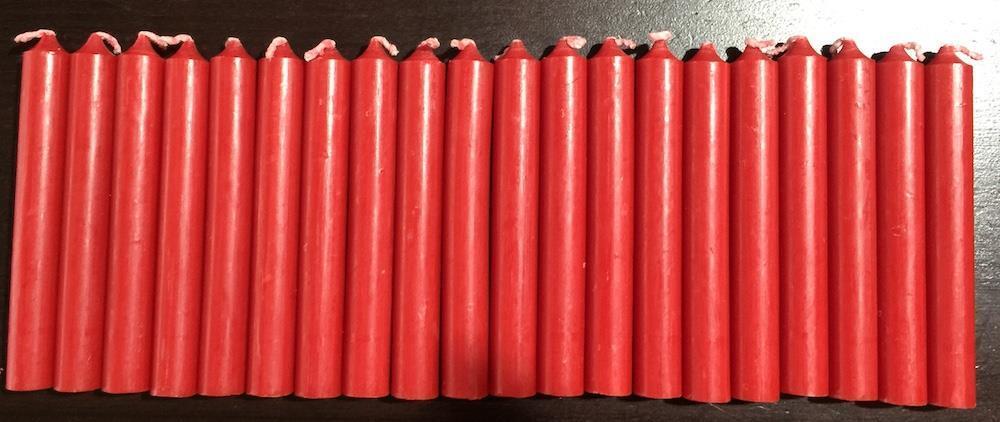 20 Red Chime (Mini) Ritual Spell Candles