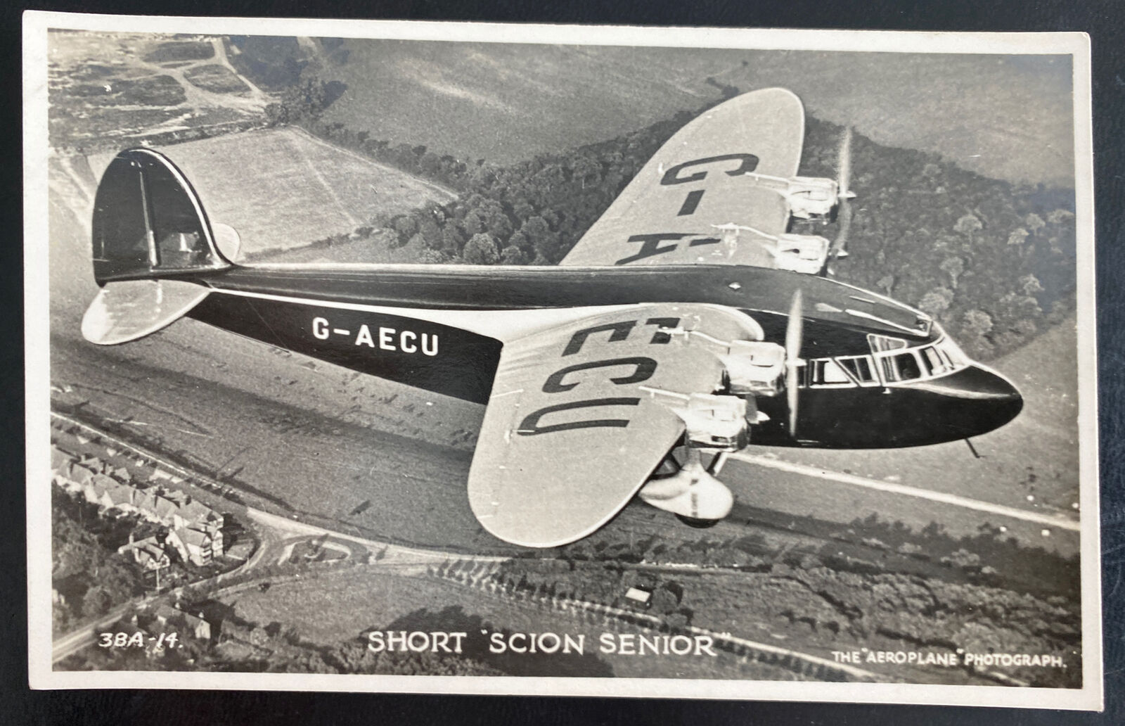 Mint England Real Picture Postcard Short Scion Senior Airplane