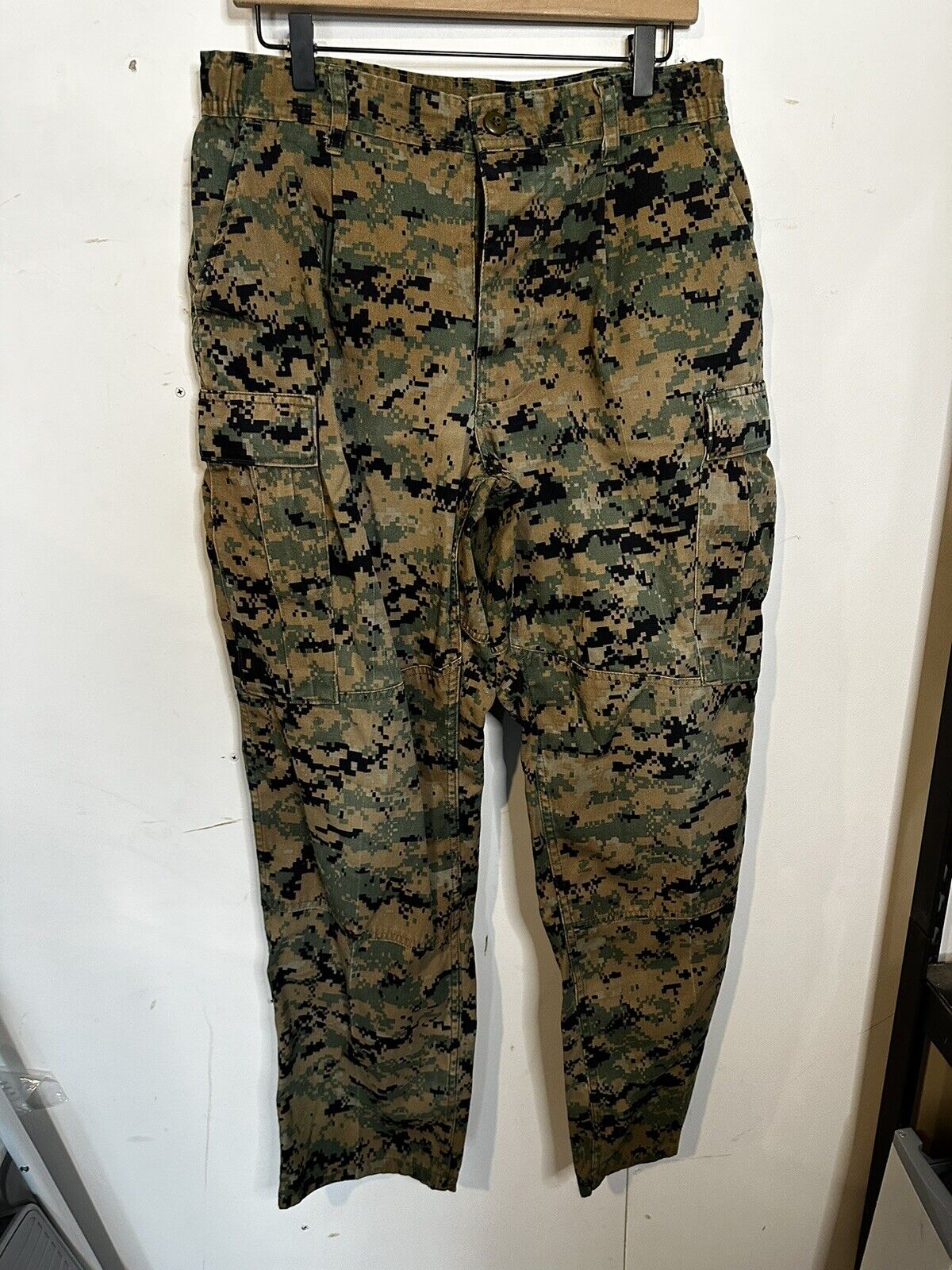 USMC Marine Corps Woodland Digital MARPAT Trousers Pants Size Medium Regular 
