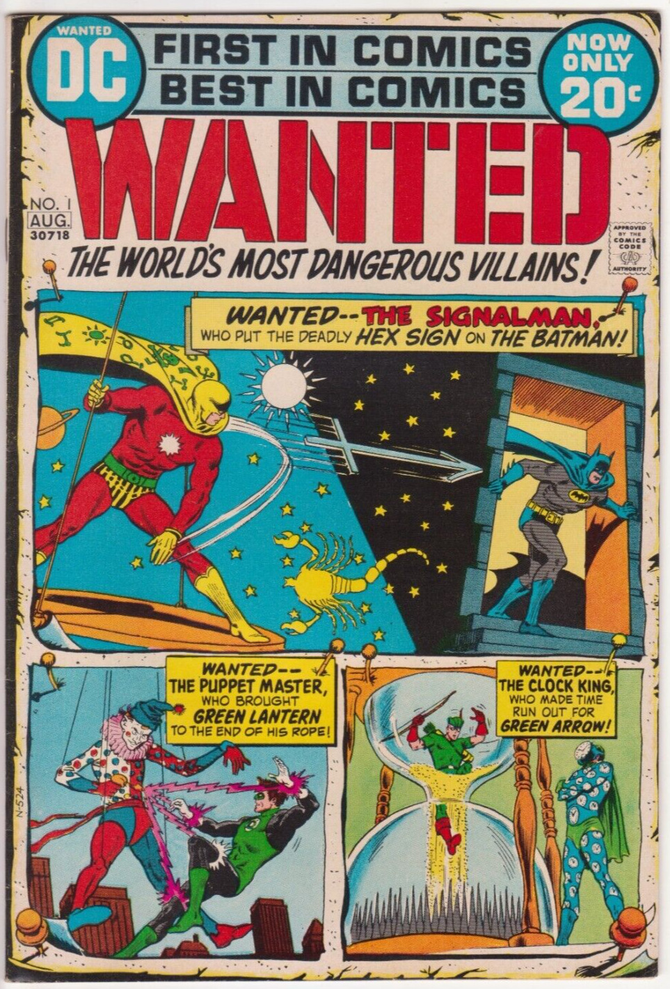 Wanted The World\'s Most Dangerous Villains #1, DC Comics 1972 VF+ 8.5