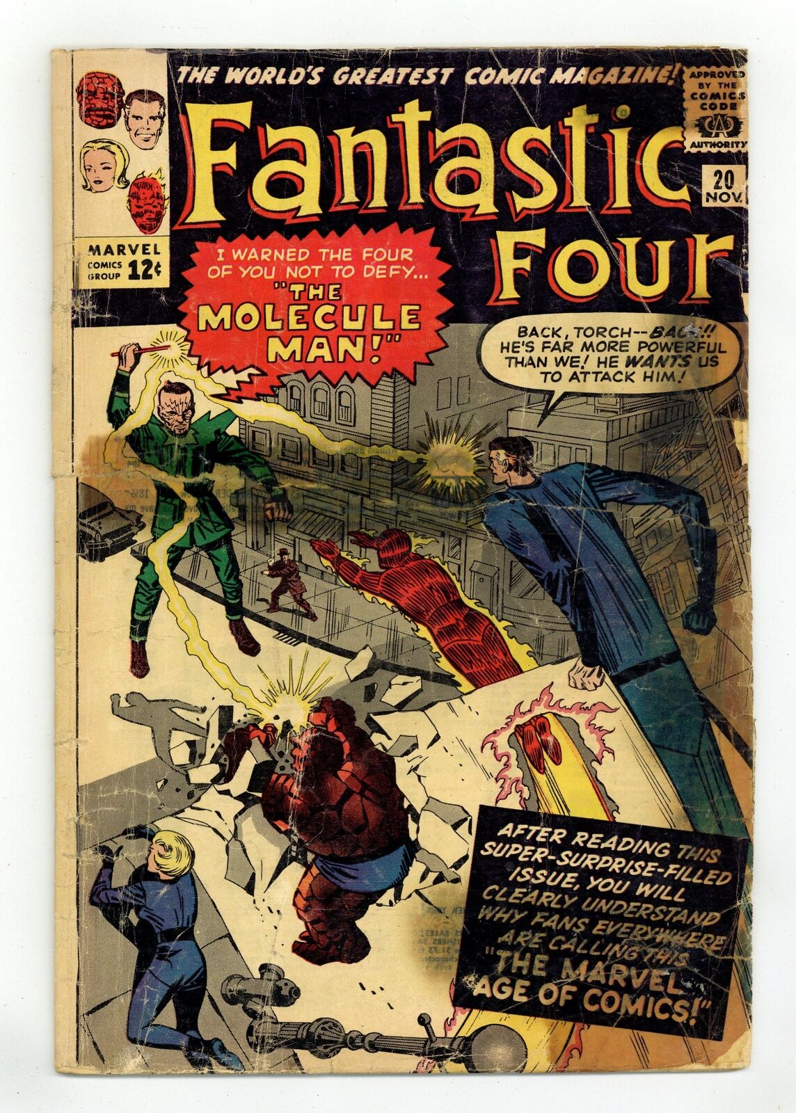 Fantastic Four #20 FR 1.0 1963 1st app. Molecule Man