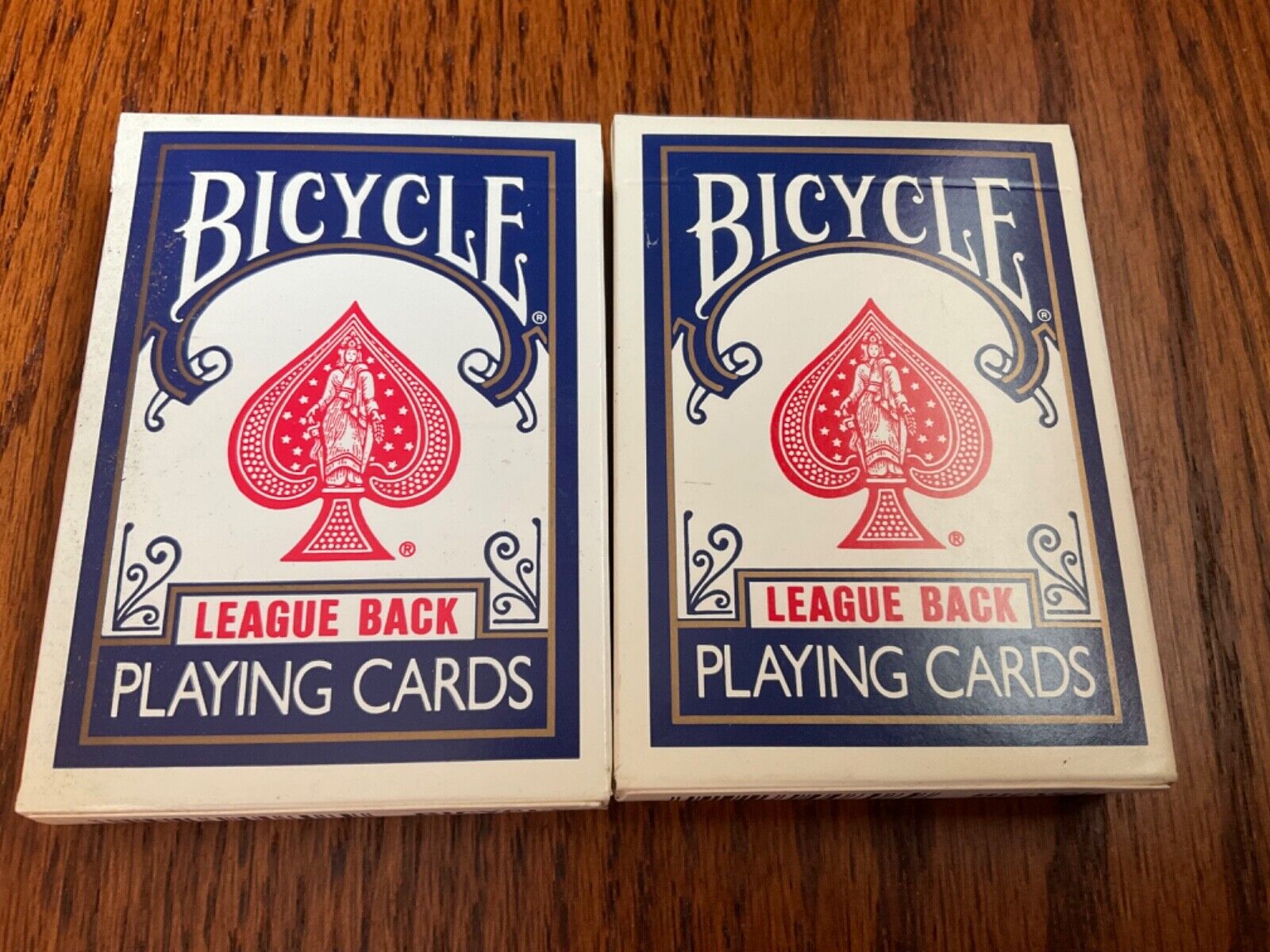 Vintage Bicycle Poker 808 League Back U.S. Playing Cards Co. 2 Decks Unopened