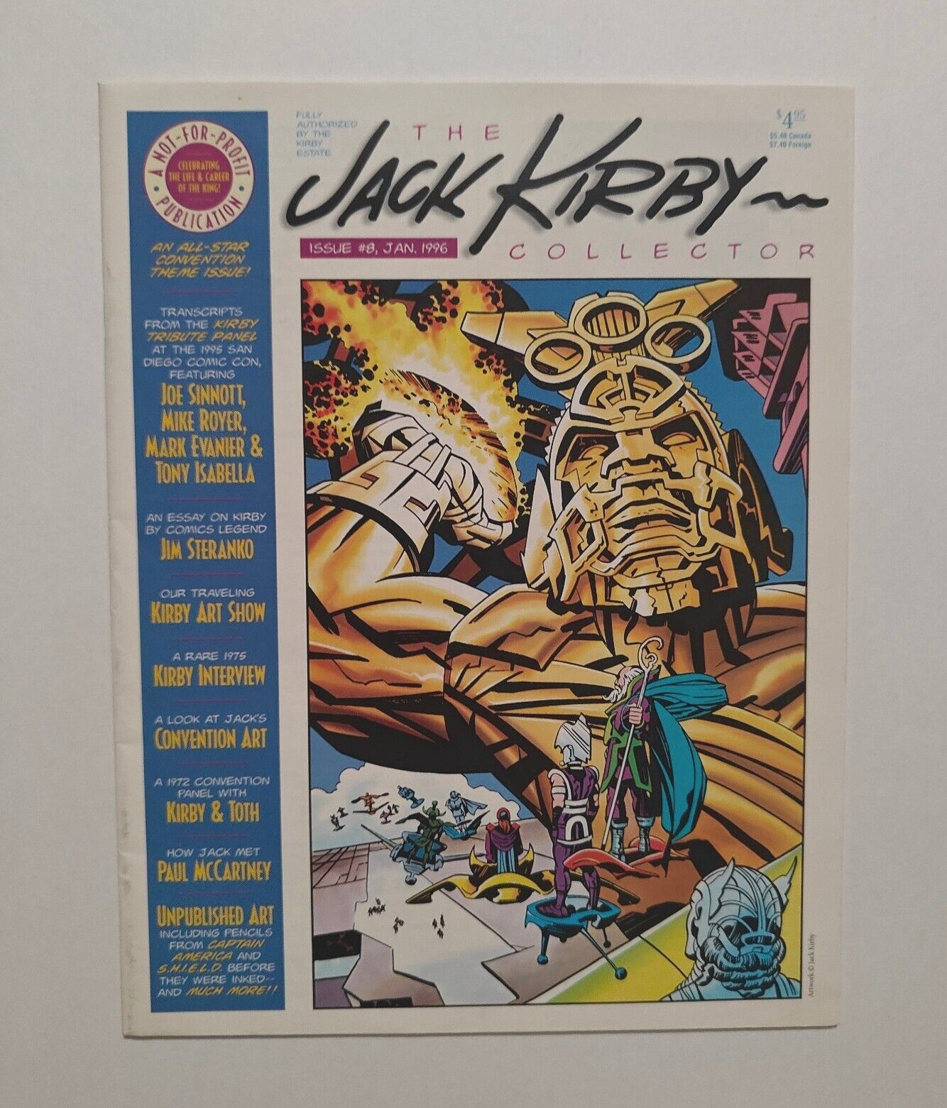 The Jack Kirby Collector #8 Magazine Format KEY 1st Color Cover RARE HTF NICE