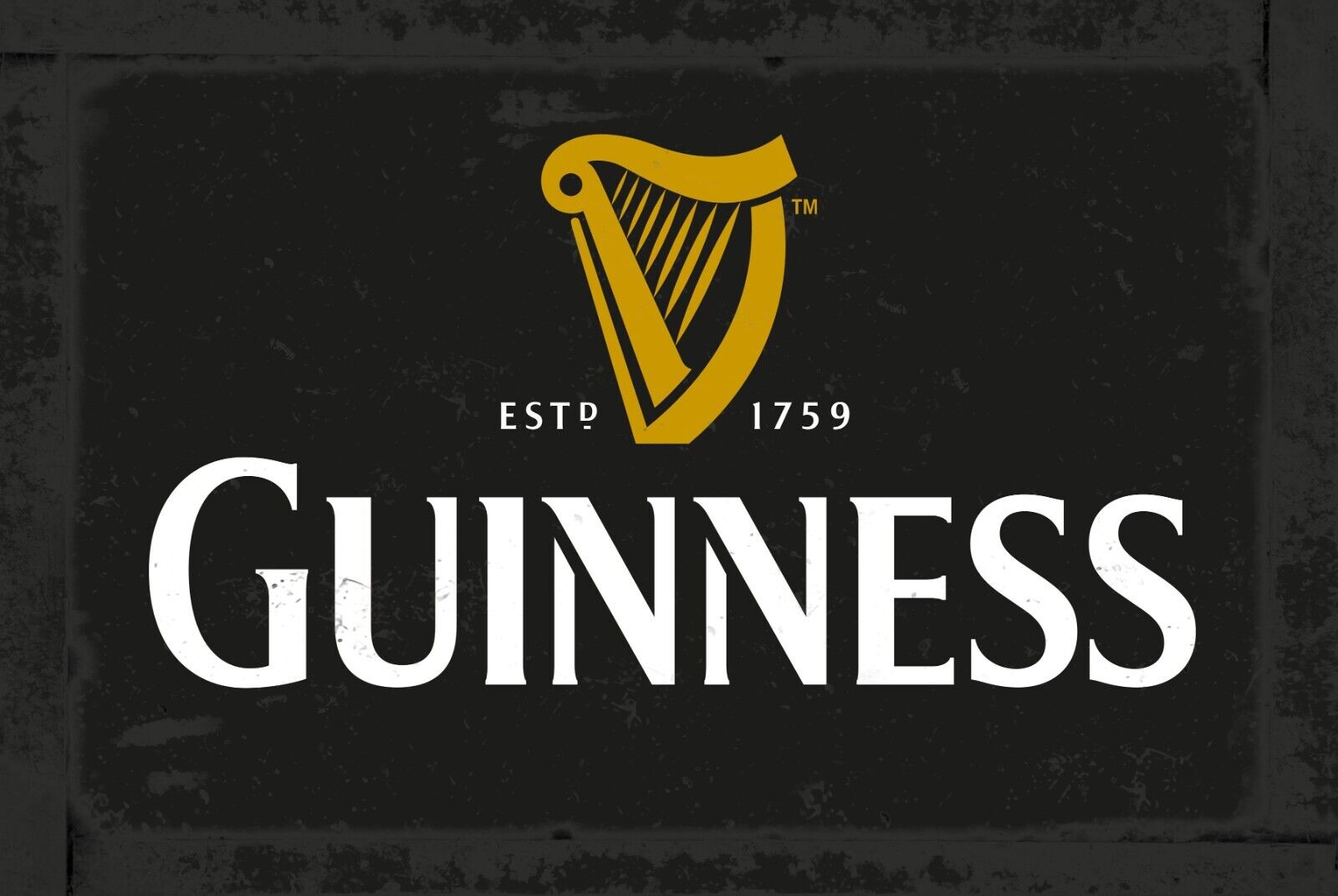 Guinness Beer Rustic Vintage Sign Style Poster