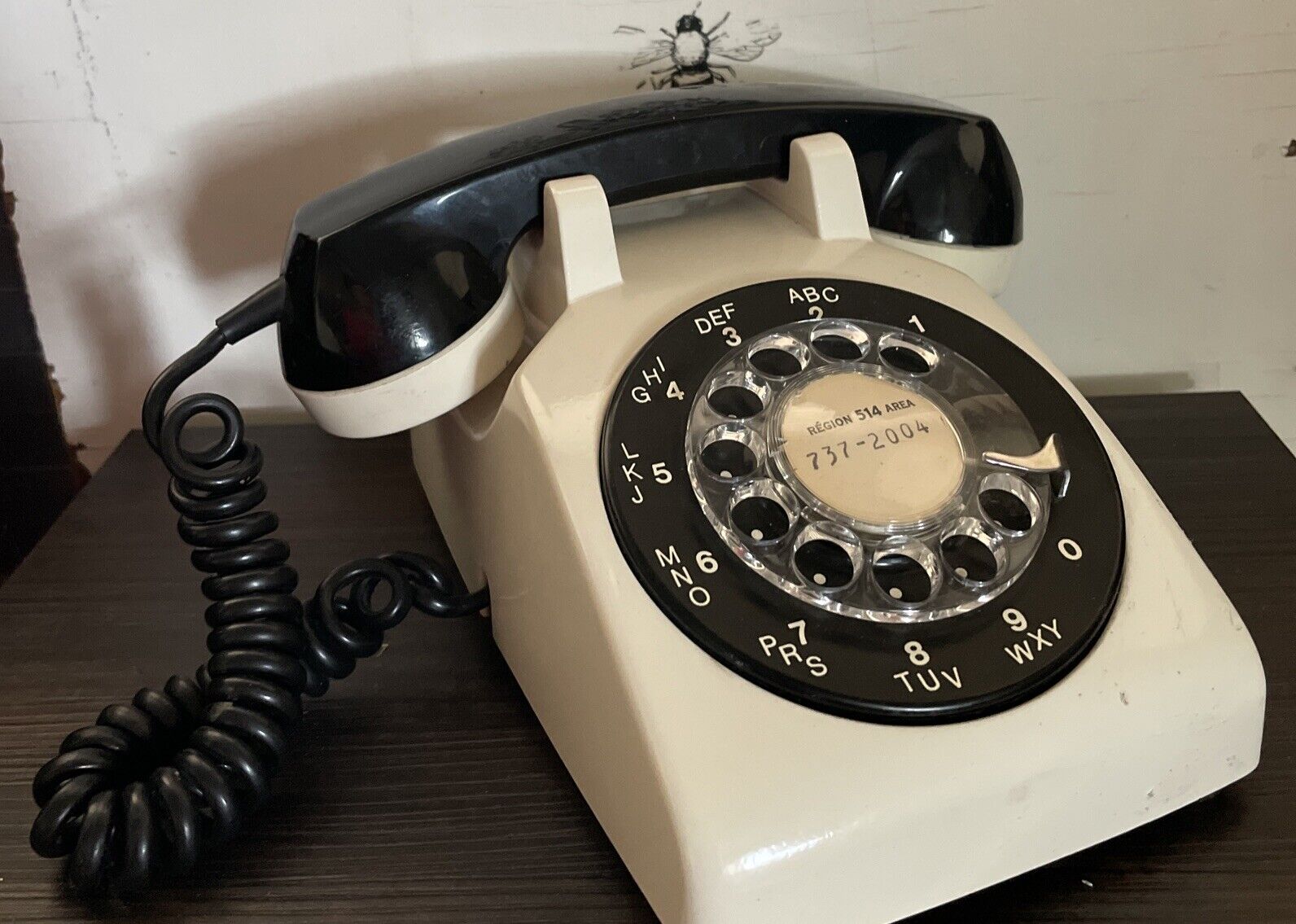 Vintage 1970’s s Rotary Dial Telephone Black & White