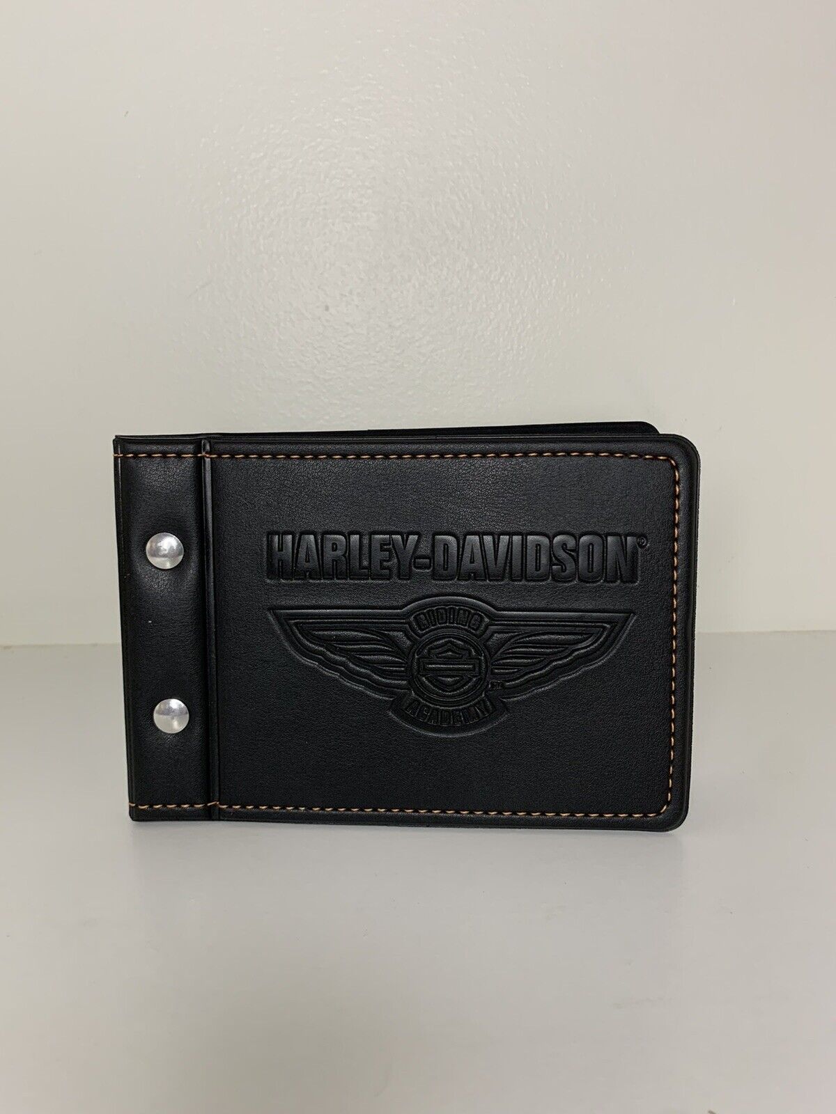 Harley-Davidson Riding Academy Roadbook/Log/ID Holder Black Leather Journal Book