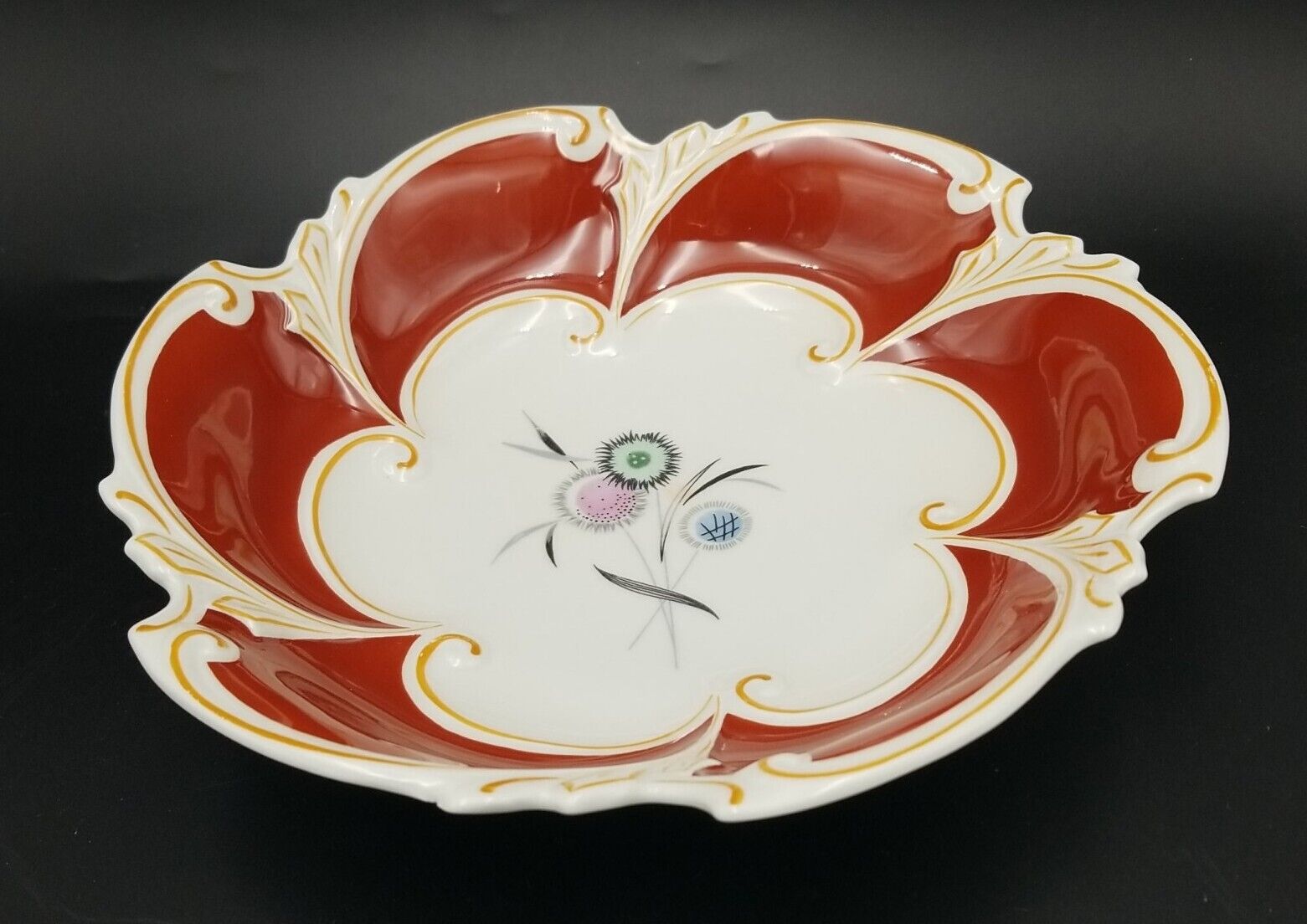 Stunning Vintage 1930/40s ILMENAU Porcelain Germany Decorative Centerpiece Bowl 