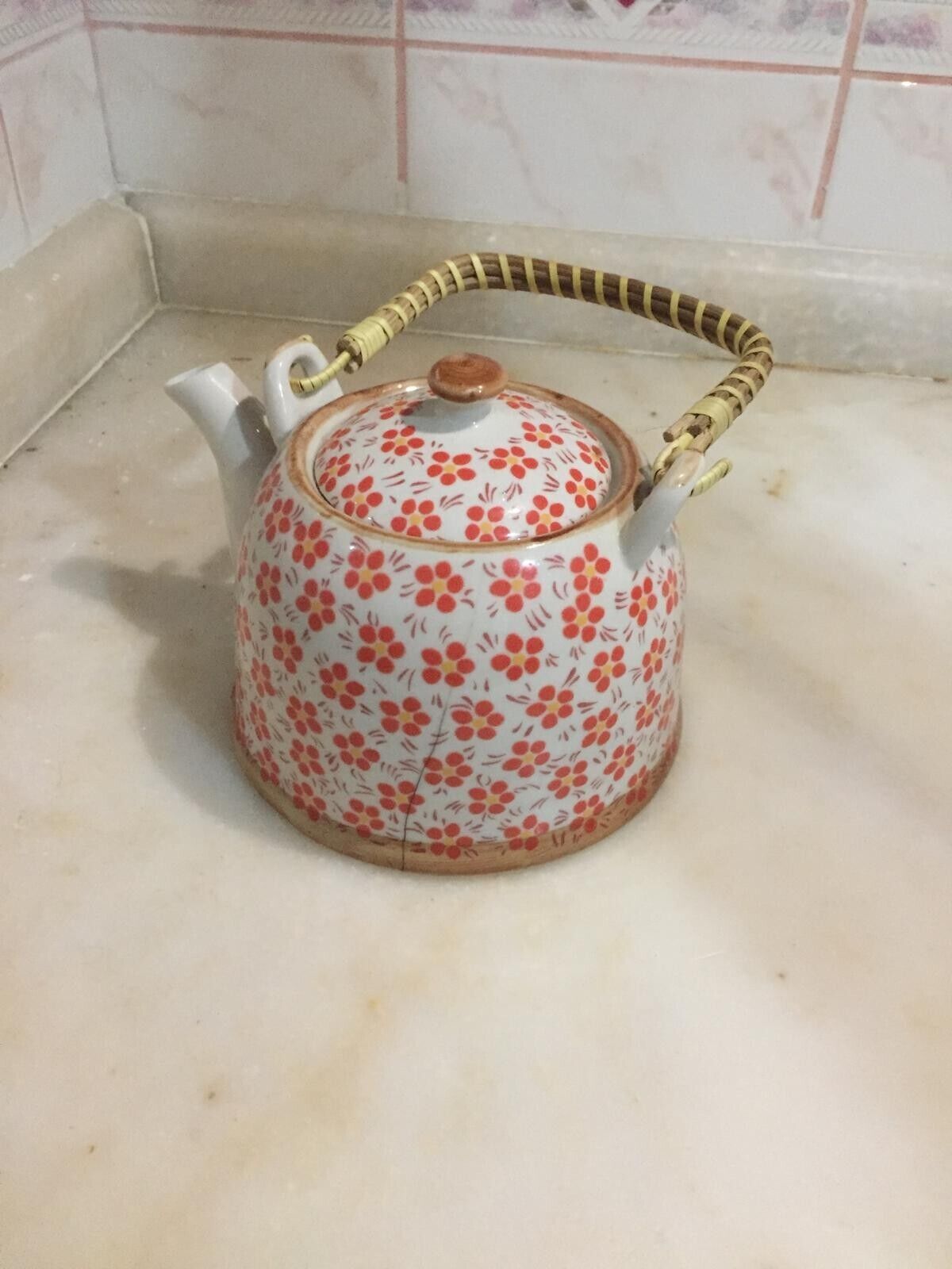 Antique green tea teapot