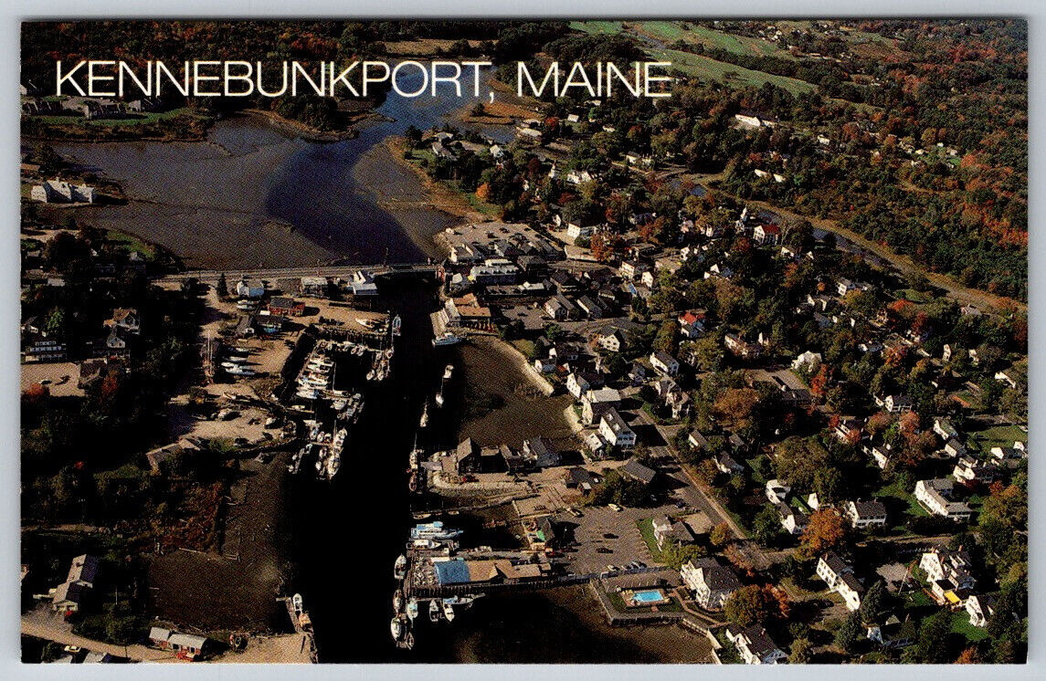 Kennebunkport Maine ME Aerial View Greetings from Kennebunkport ME Postcard