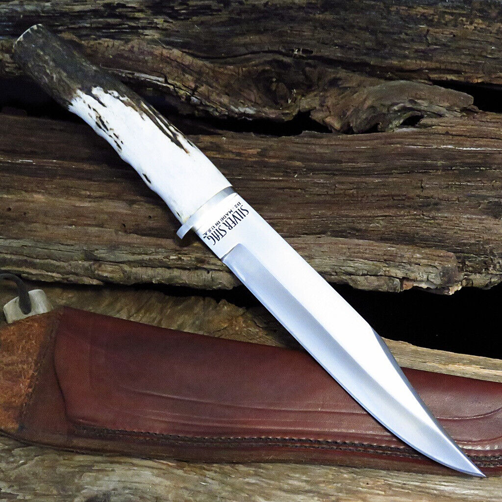 SUPER SALE Silver Stag Frontier Fighter Elk Stick Hunting Knife Clip Point Bowie