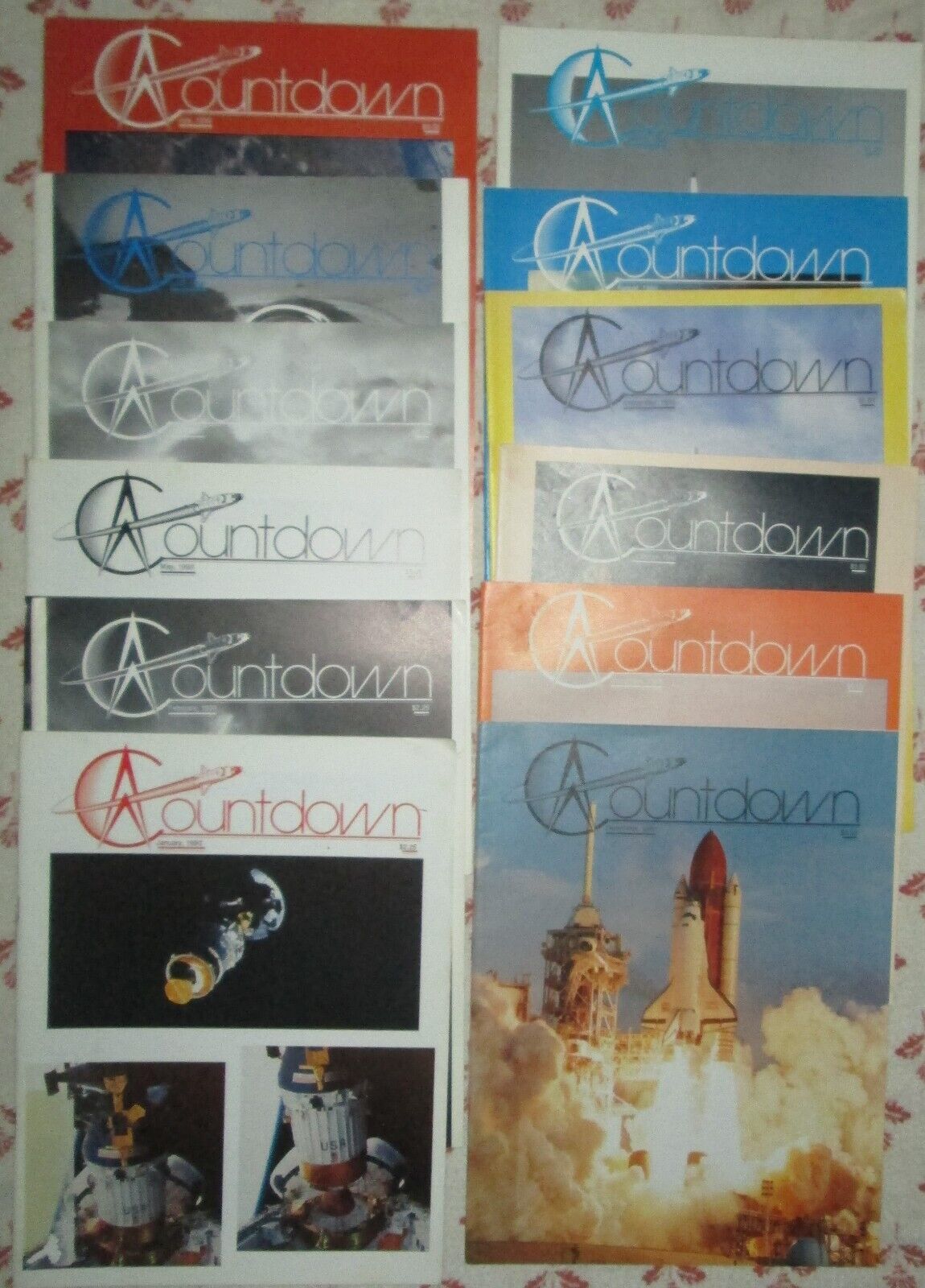 Lot Of 12 NASA Countdown Magazine  1990 Space Shuttle NASA Program Jan - Dec
