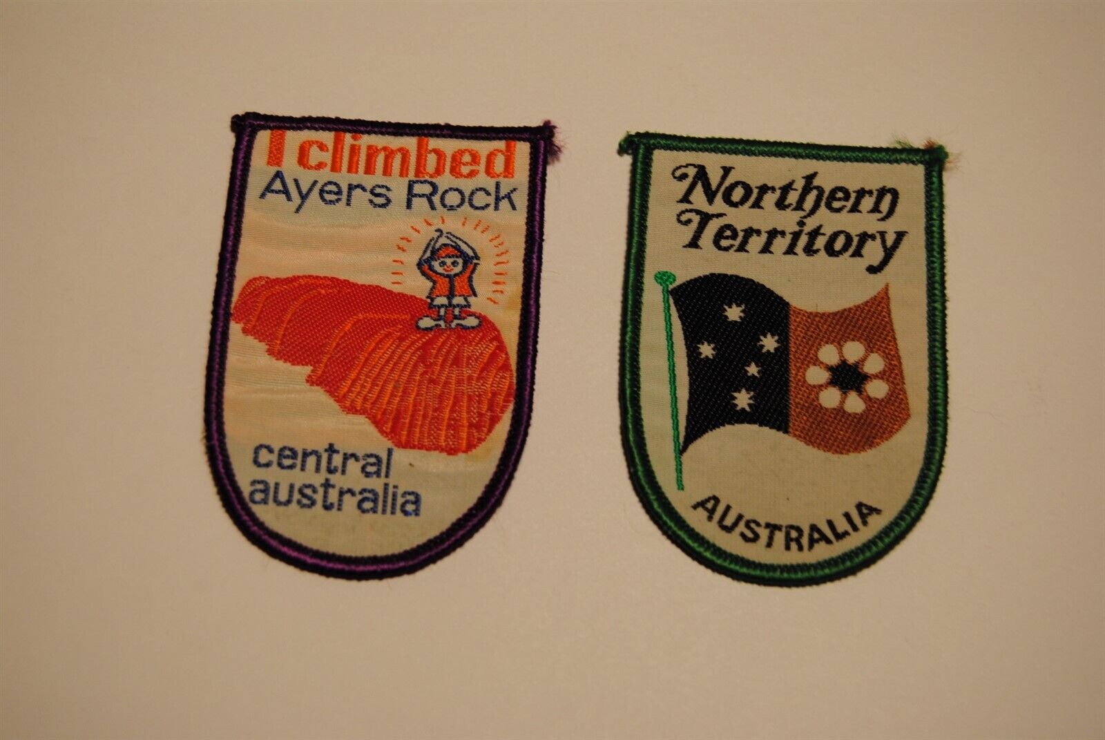 2 Vintage Australia Patches I Climbed Ayers Rock & Northern Territory