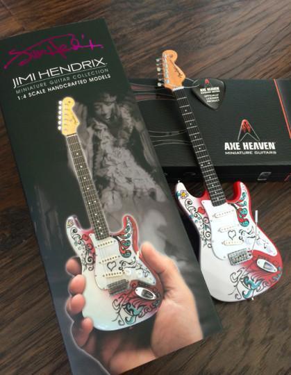 AXE HEAVEN Jimi Hendrix Fender Strat MINIATURE Guitar Display Gift