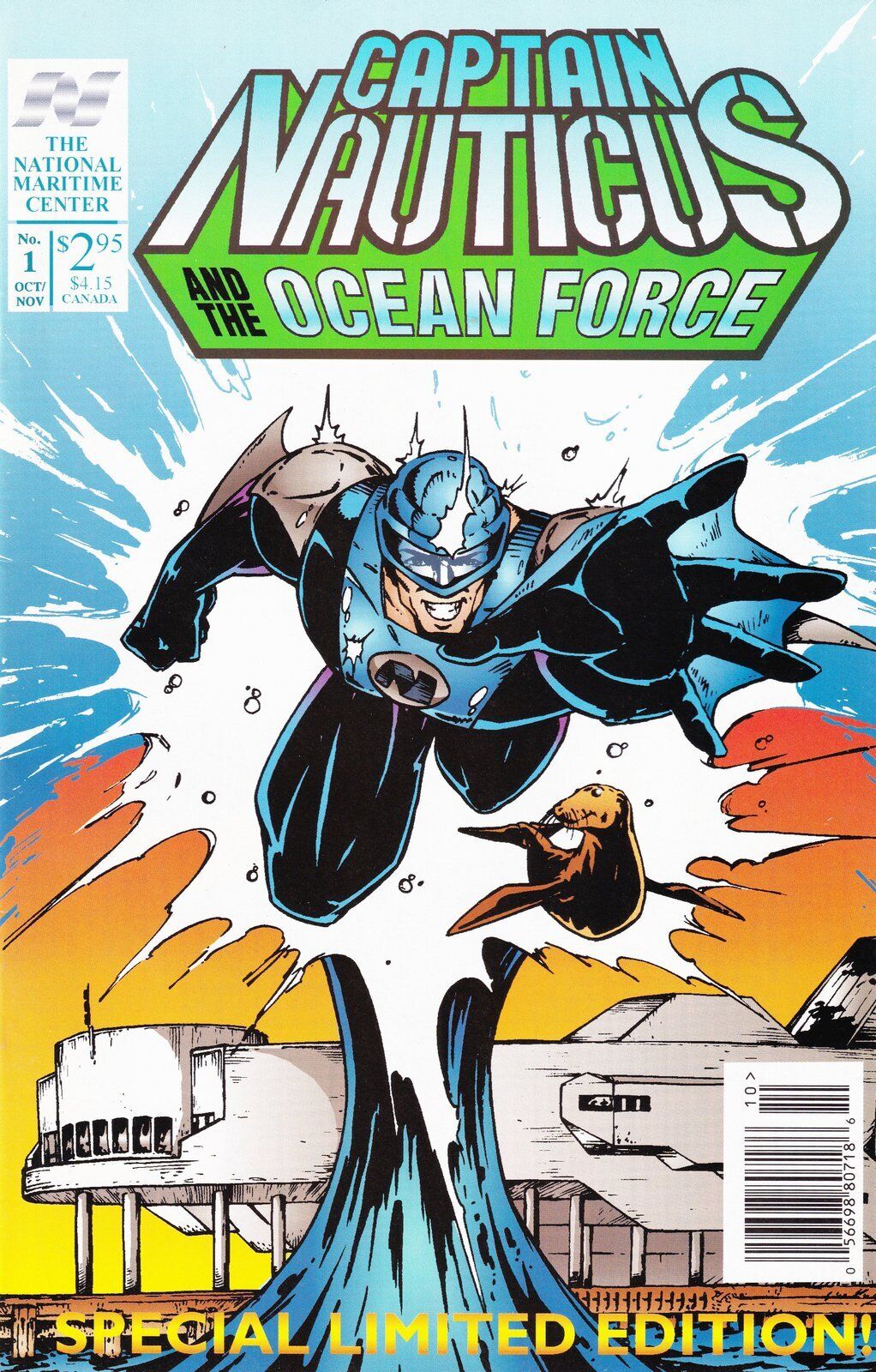 Captain Nauticus and the Ocean Force #1 Newsstand Cover (1994-1995)