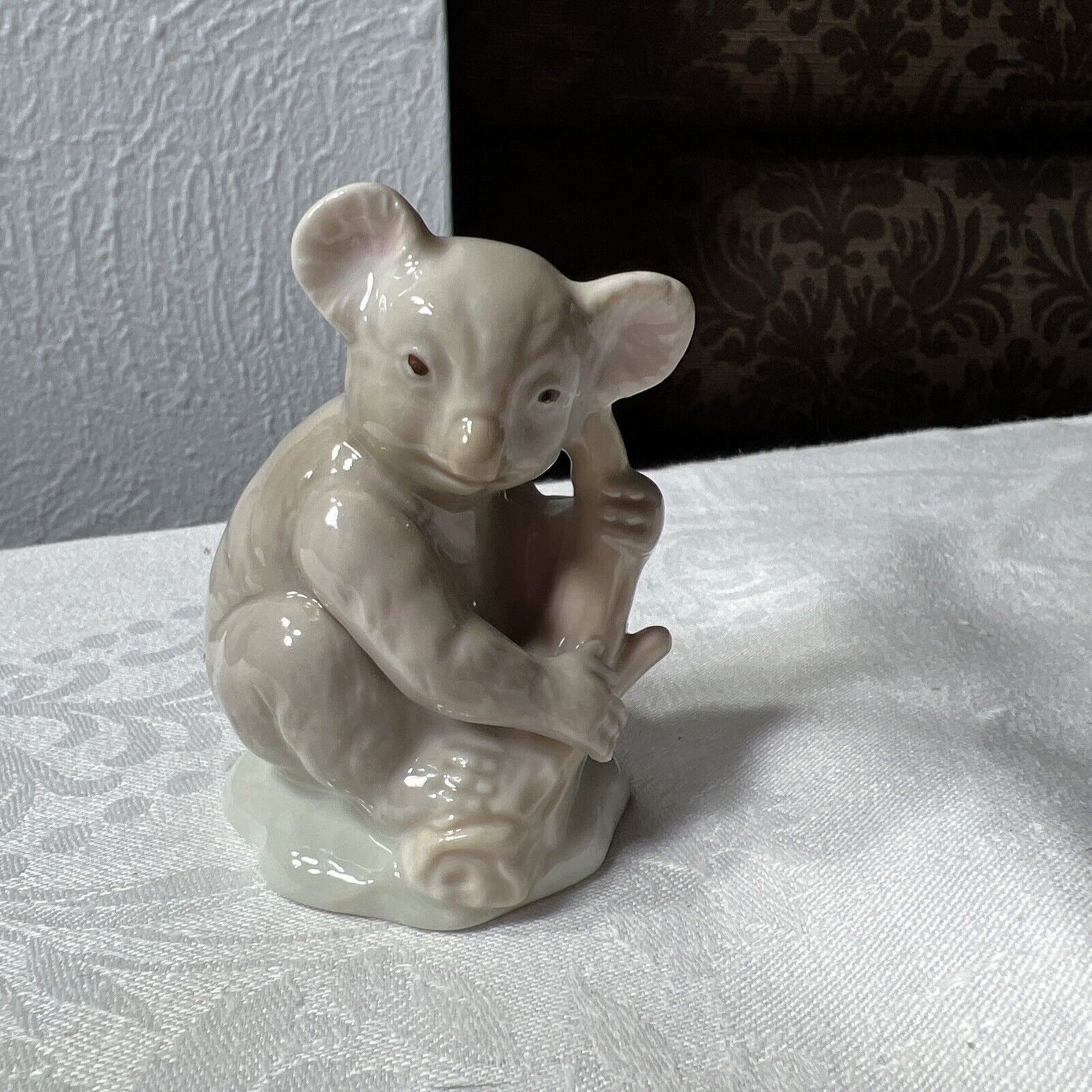 Vintage “George Good” Porcelain Koala Figurine. Glossy Pastel Color