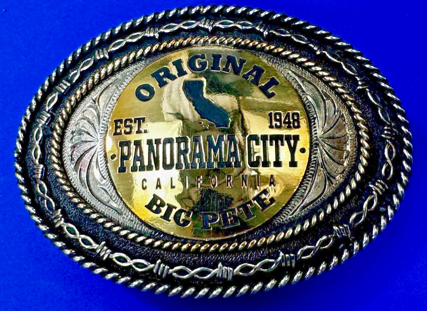 Panorama City California BIG PETE Original 1948 Western Belt Buckle by Tito's