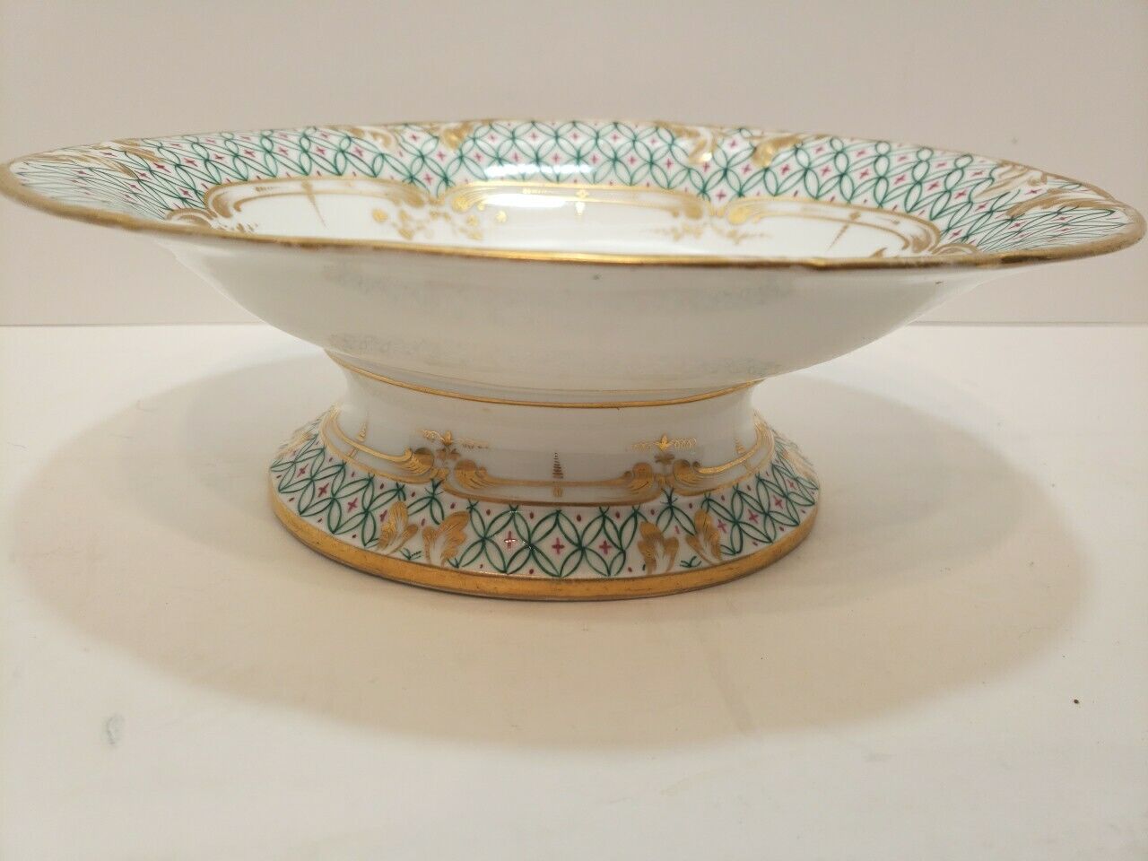 French Compote C&A 1865-1890 Handpainted Floral Motiff