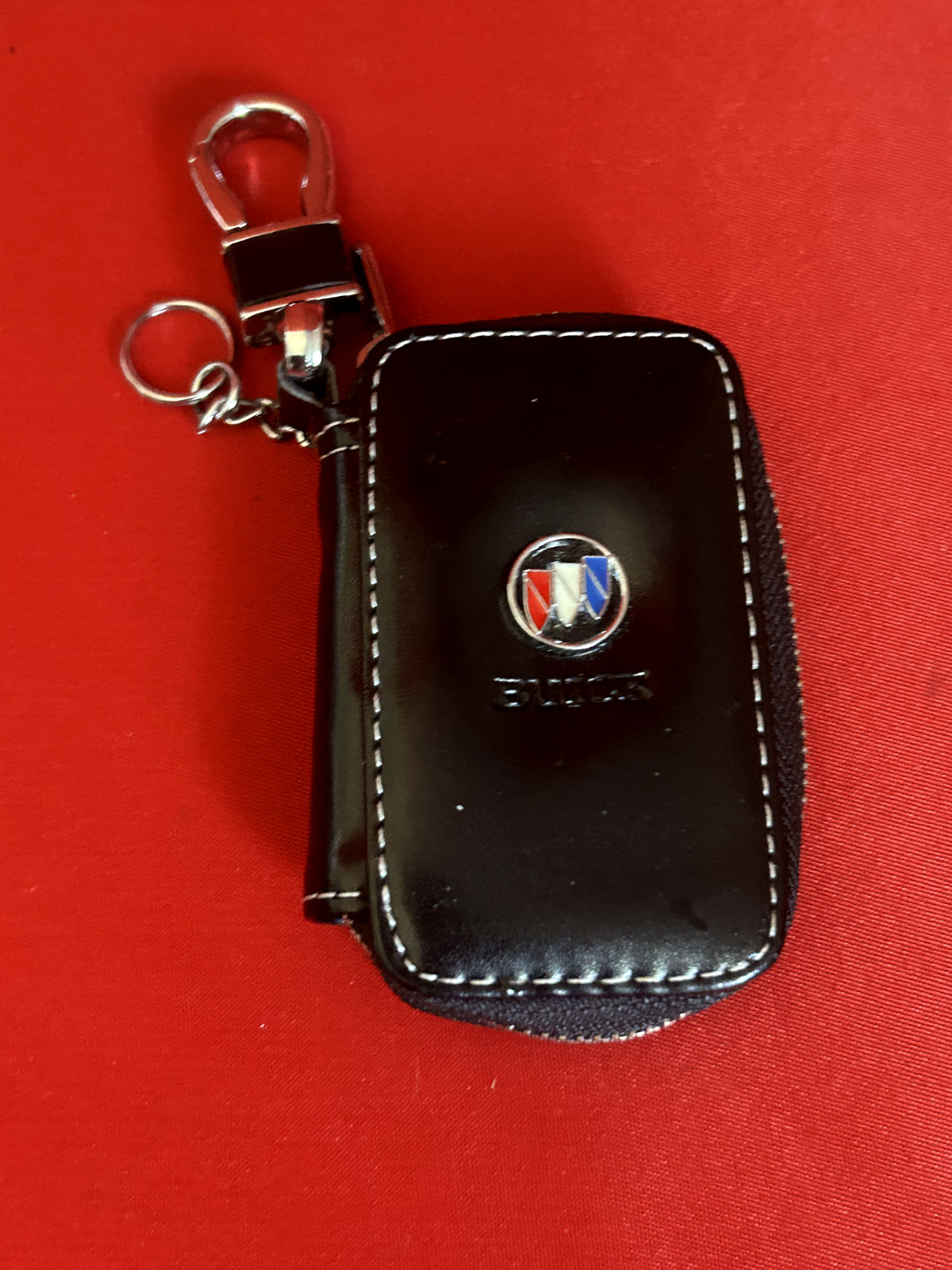 Buick Logo Keychain Wallet Black Zip Case