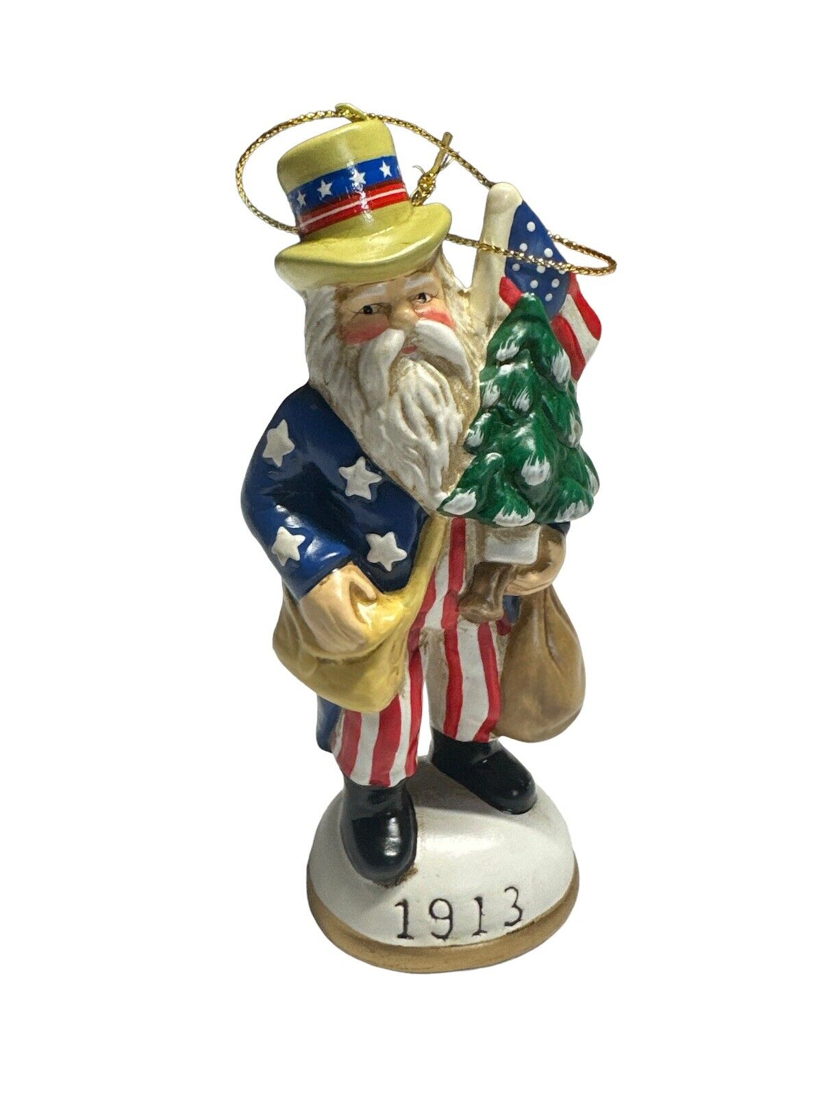 Memories of Santa 1913 U. S. Santa Claus - USA - Don Warning - Patriotic Flag