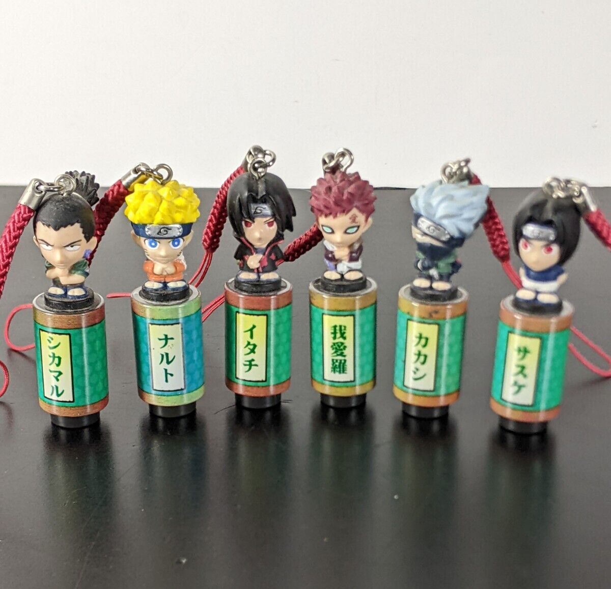 Naruto Fortune Battle Figure Keychain Phone Strap Gashapon Collection, 6-pieces