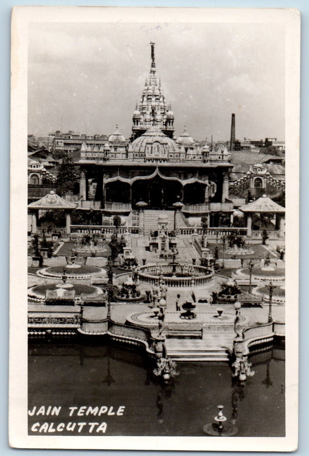 Calcutta (Kolkata) India Postcard Jain Temple c1920's Antique RPPC Photo