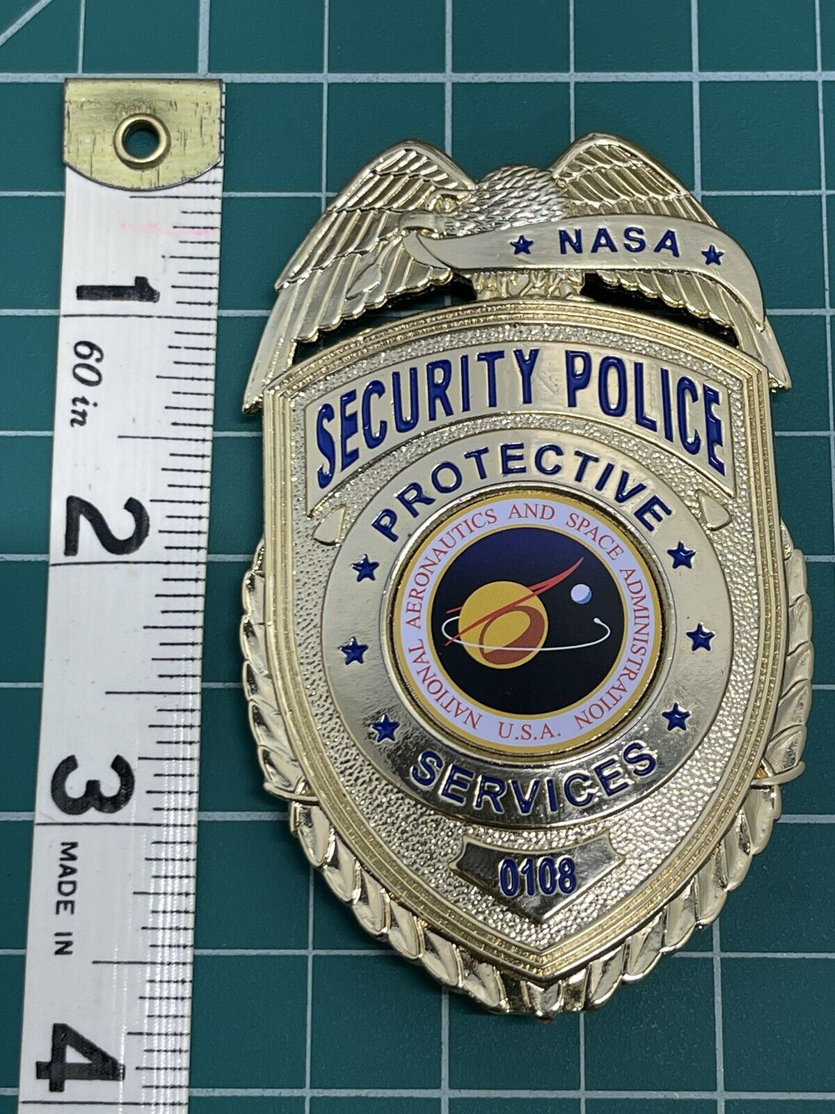 Vintage/Obsolete DeputyCollectible NASA Security Police Badge Used(D)