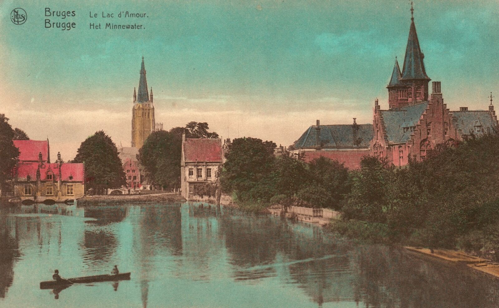 Vintage Postcard 1910\'s Bruges Le Lac D\'Amour Het Minnewater Ern Thill Bruxelles
